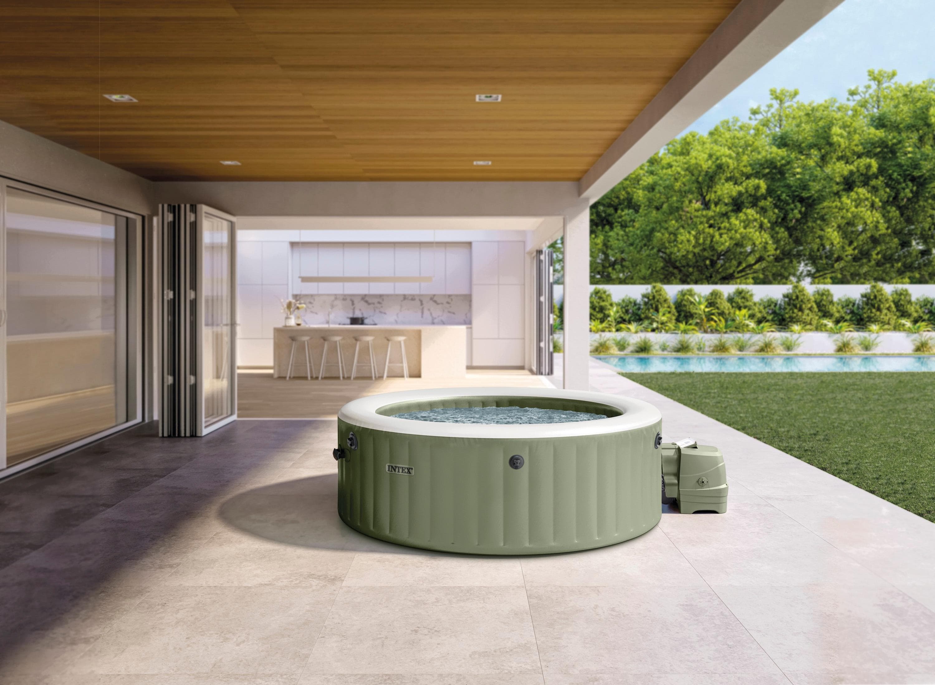 Intex Whirlpool Bubble Massage 6-tlg. Grün 165 cm