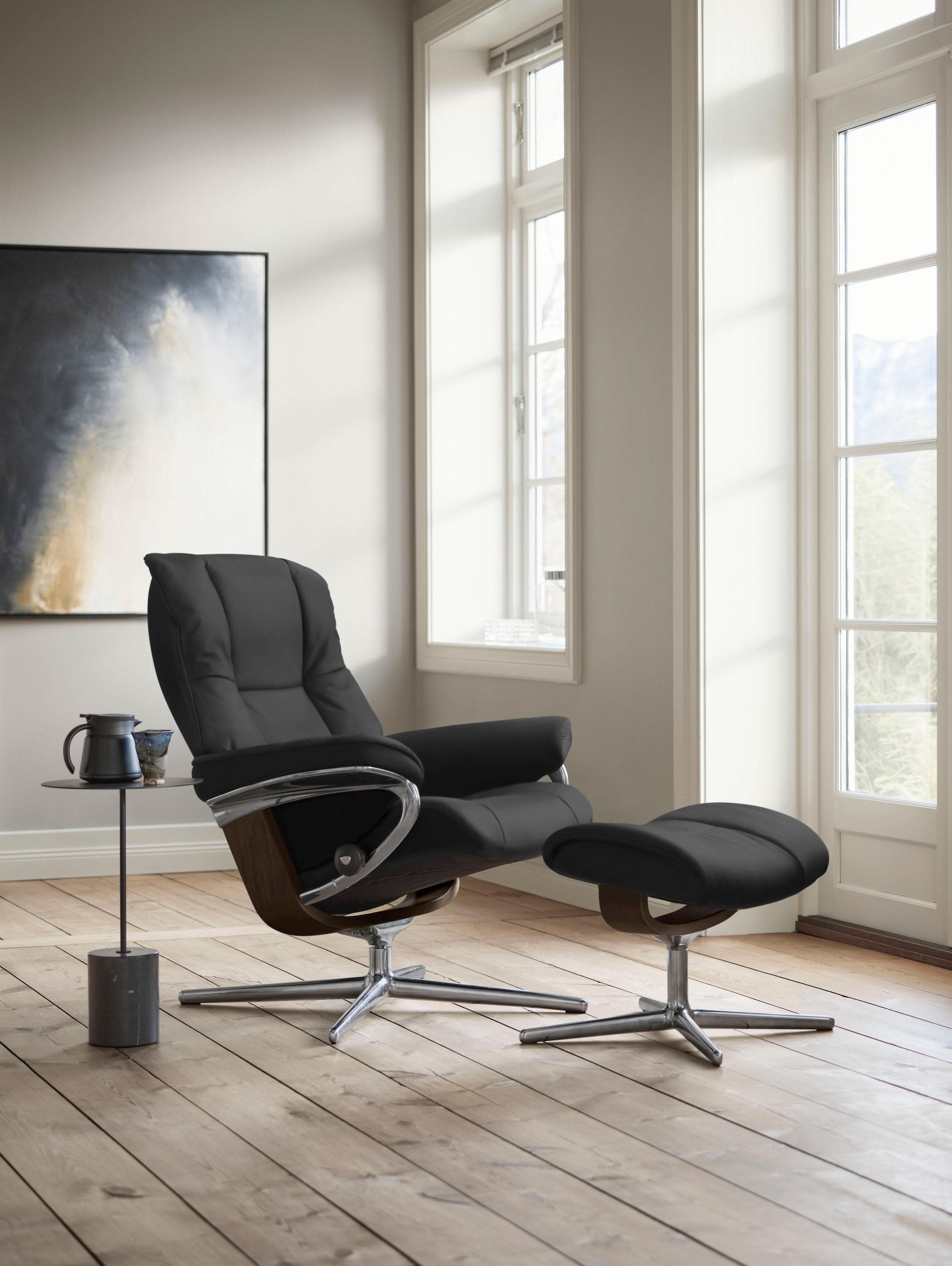 STRESSLESS Mayfair Relaxsessel Grau Microfaser Cross Base
