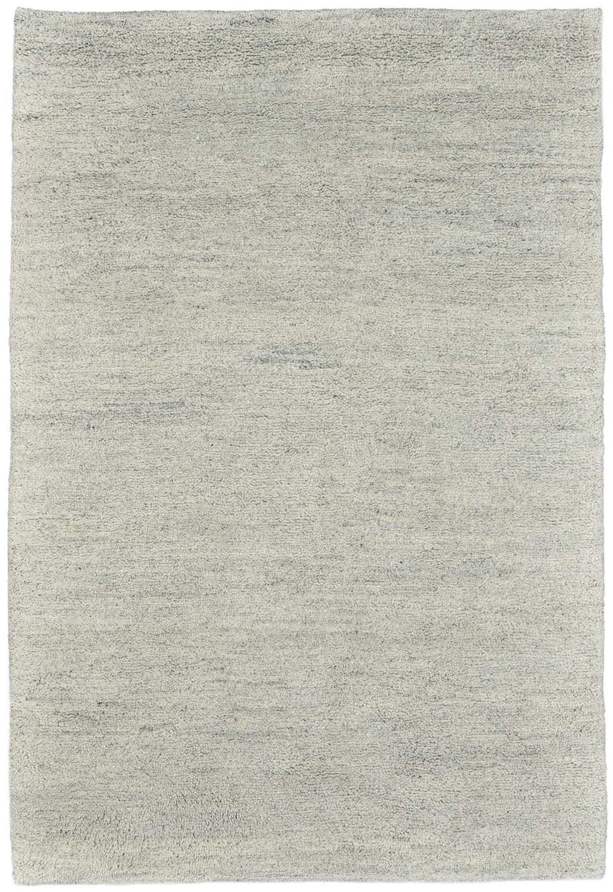 Theko Wollteppich Hadj Uni Beige Grau
