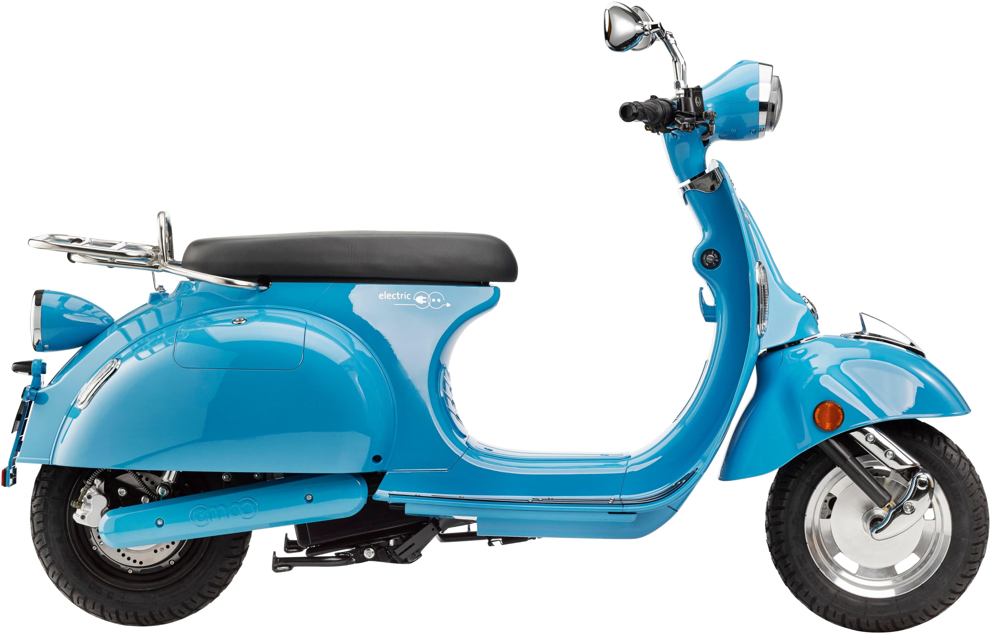 EMCO NOVA 3000 Elektroroller Retro Blau Schwarz 45 km/h