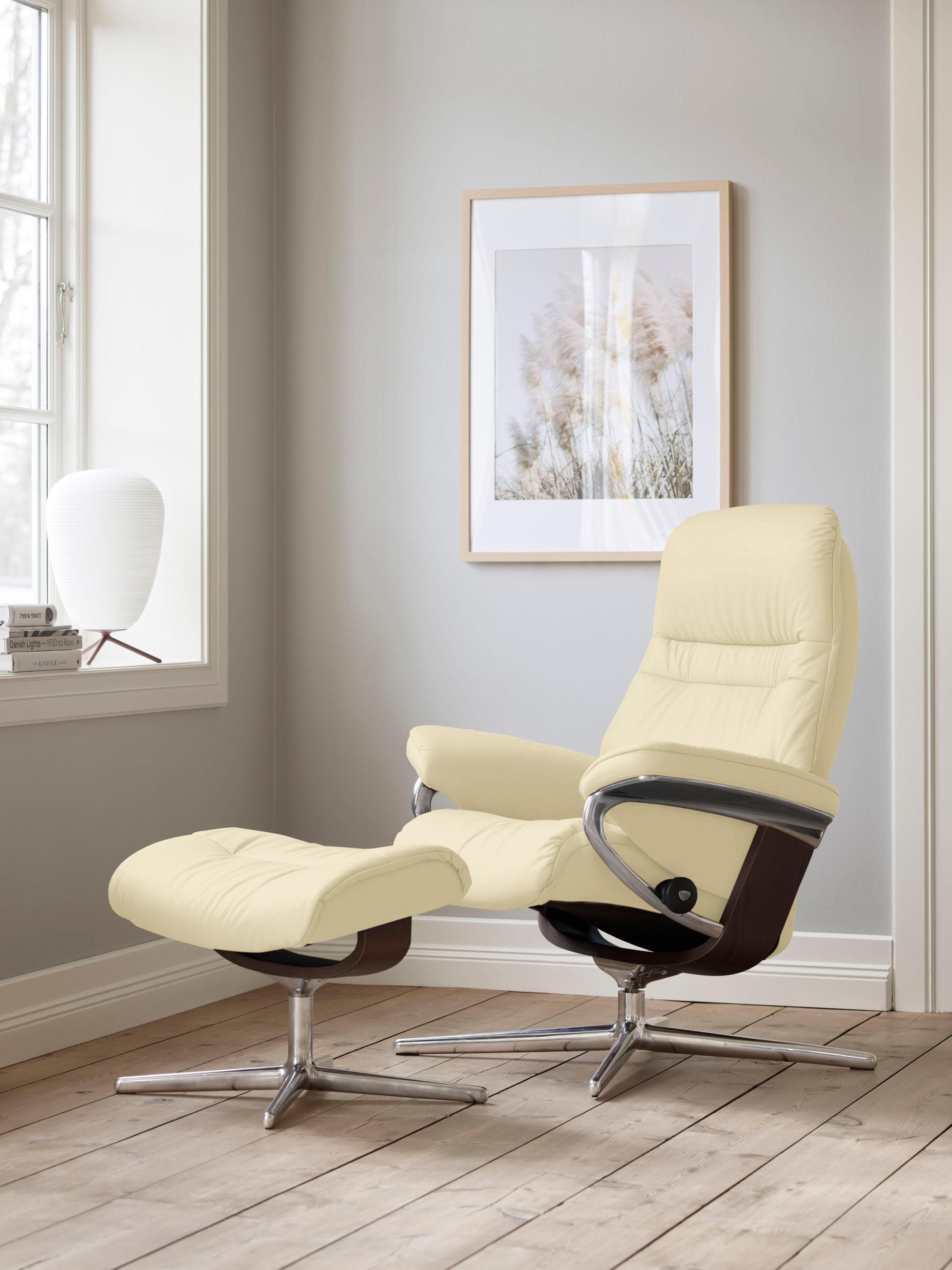 STRESSLESS Sunrise Relaxsessel Beige Leder PALOMA Cross Base