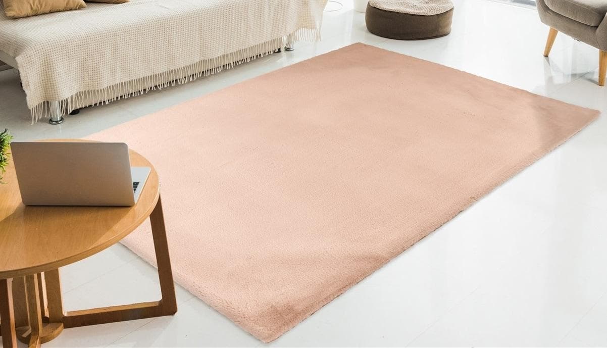 Padiro Teppich Rabbit Light: Flauschiger Kuschelteppich mit Hasenfell-Haptik