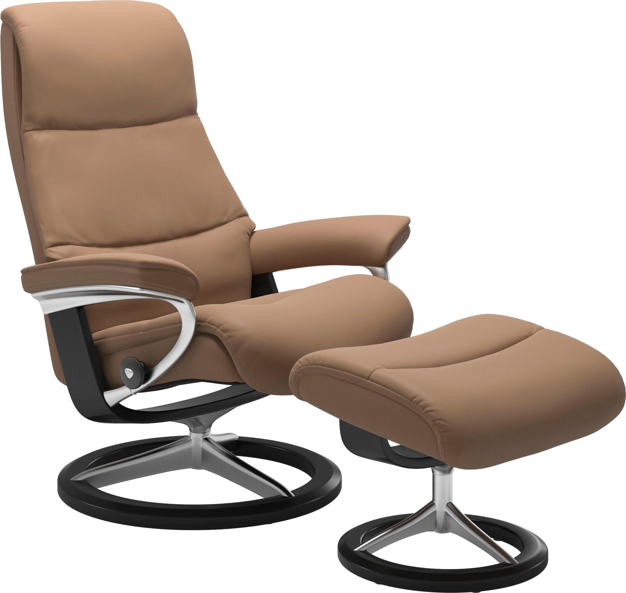 STRESSLESS Relaxsessel View Braun Leder Signature Base