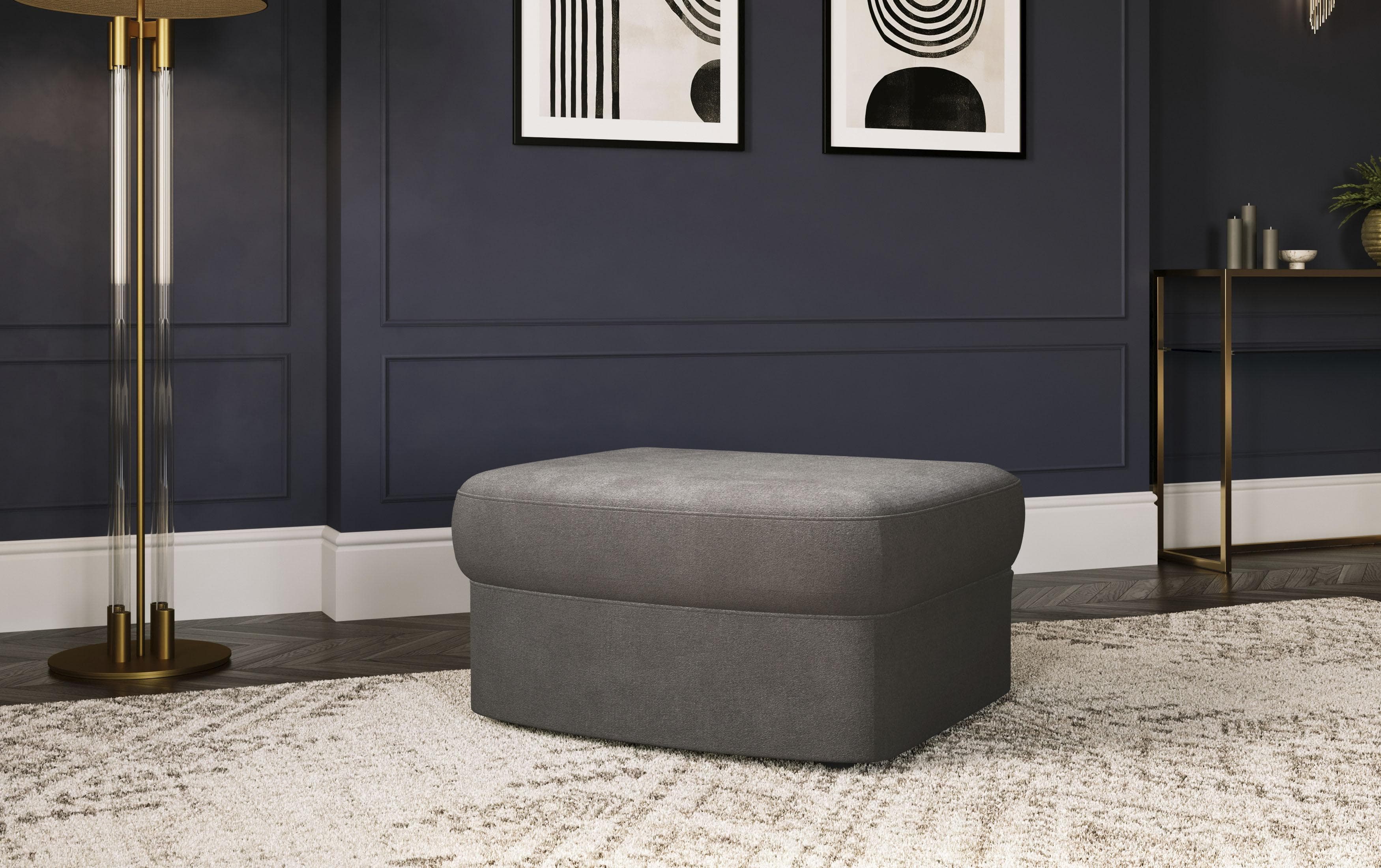 SIT & MORE Polsterhocker Jazz Braun Microfaser