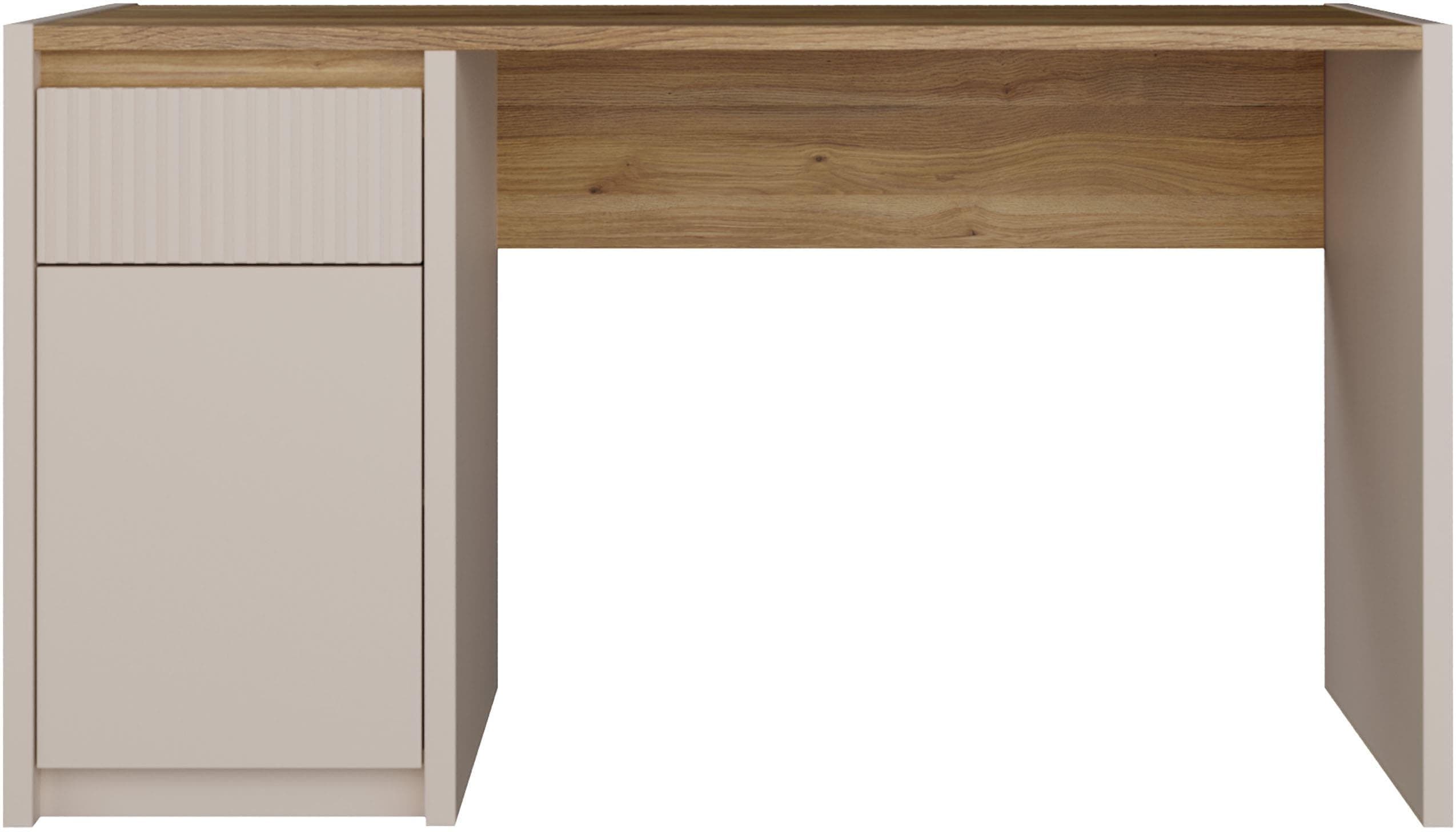 FORTE Schreibtisch Oak Squere Soft Close Vollauszug
