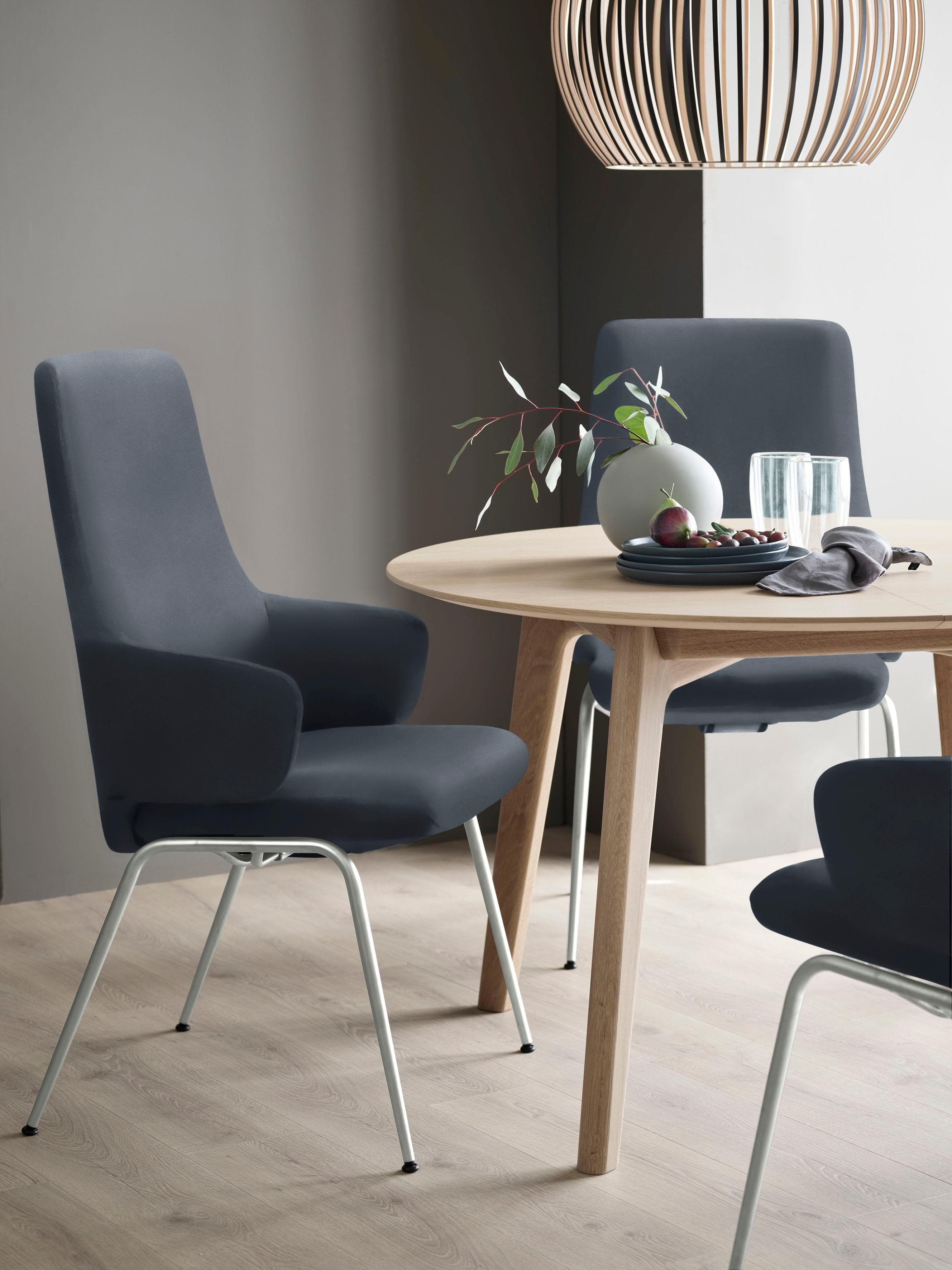 Polsterstuhl STRESSLESS Laurel Blau Leder Paloma Schwarz Matt