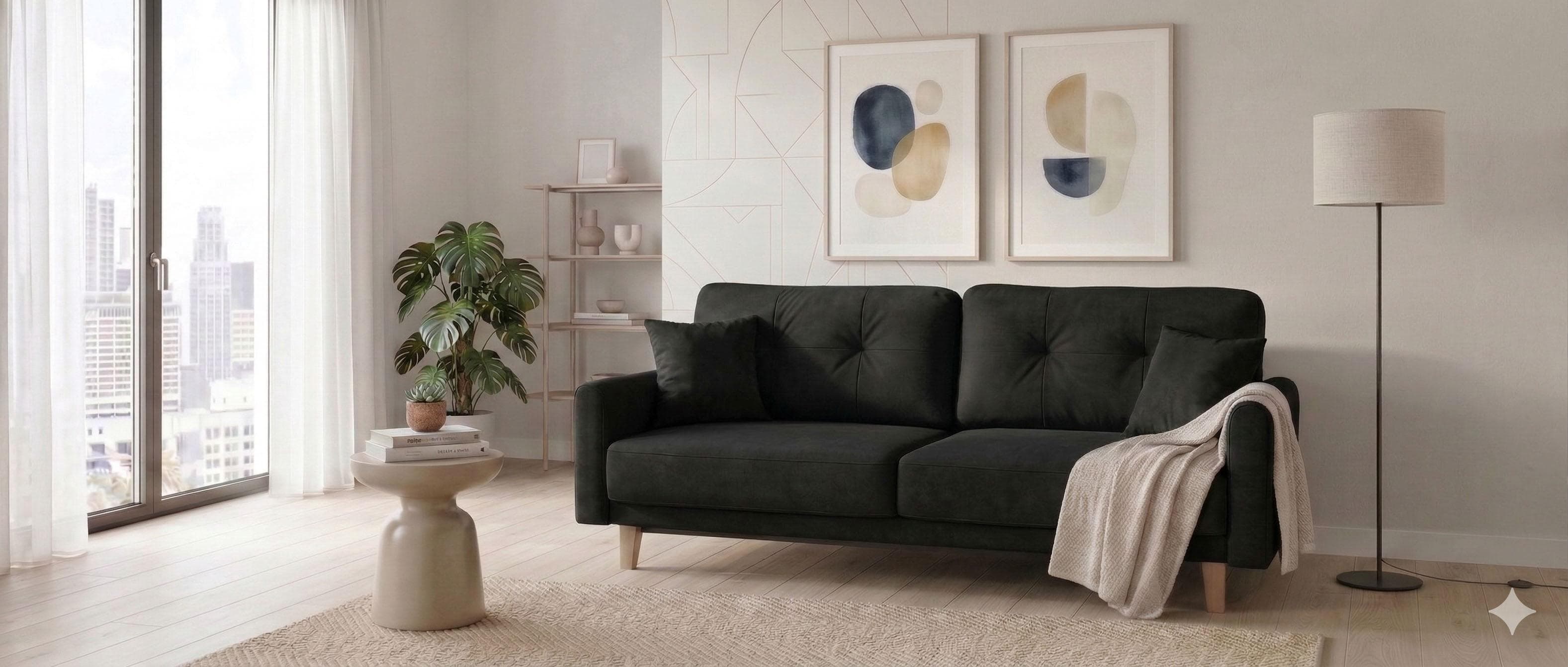 HOME AFFAIRE TRIPLO Schlafsofa Schwarz mit Bettkasten