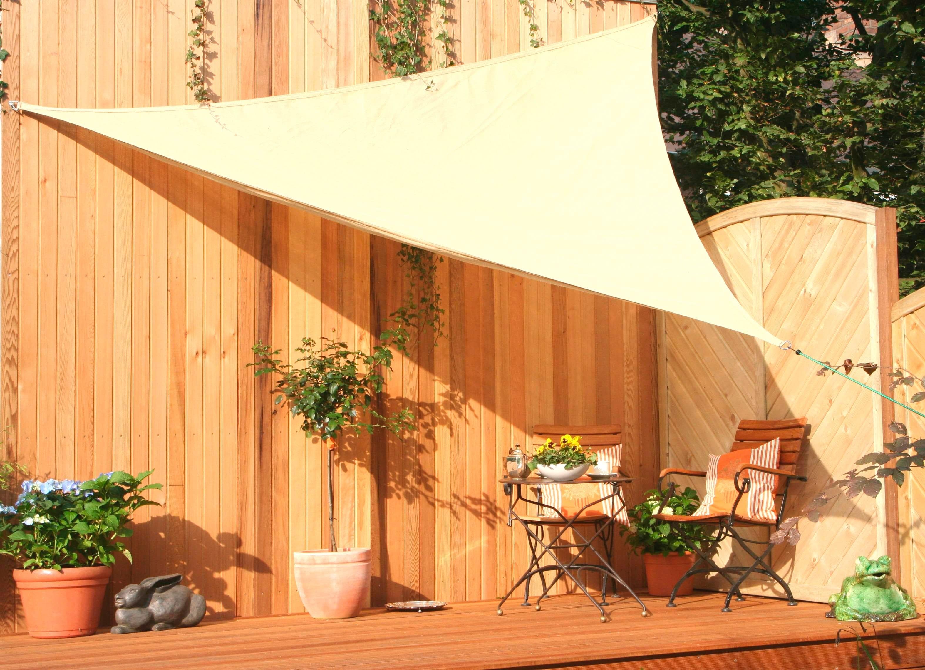 FLORACORD Sonnensegel dreieckig beige Polyethylen