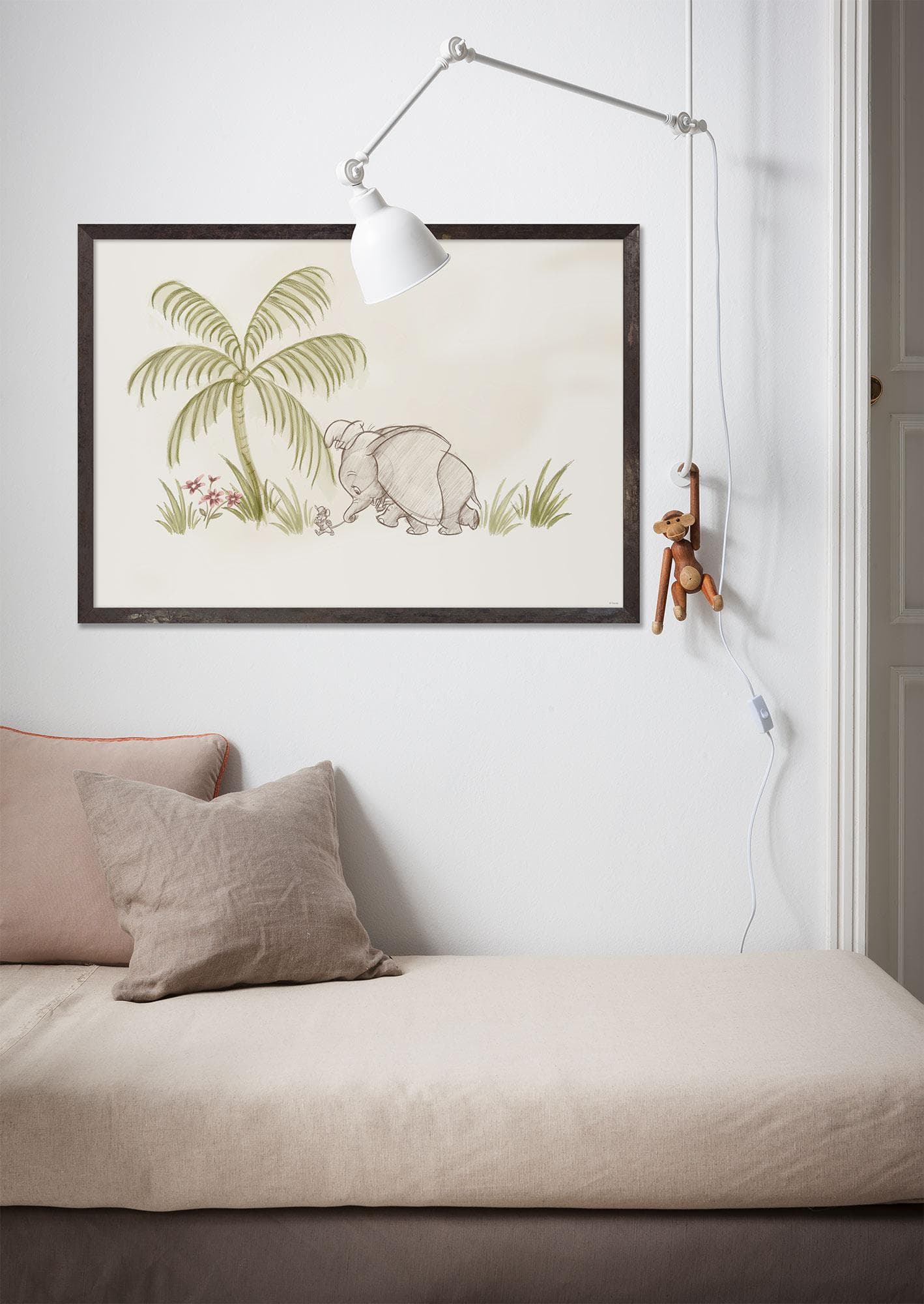 Wandbild KOMAR Follow me Dumbo Pastell Disney Vlies