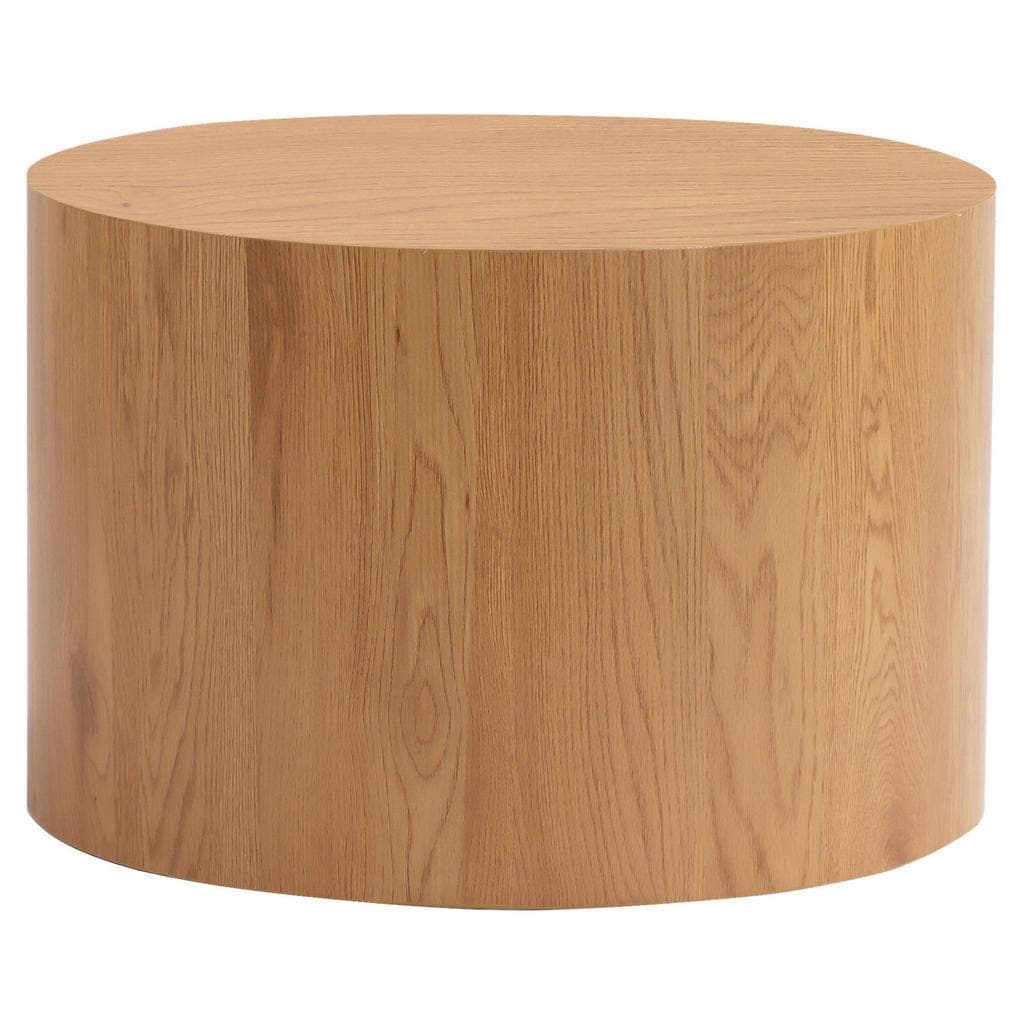 Xora Beistelltisch Eiche Holzwerkstoff Rund Sockel 60x40x60 cm