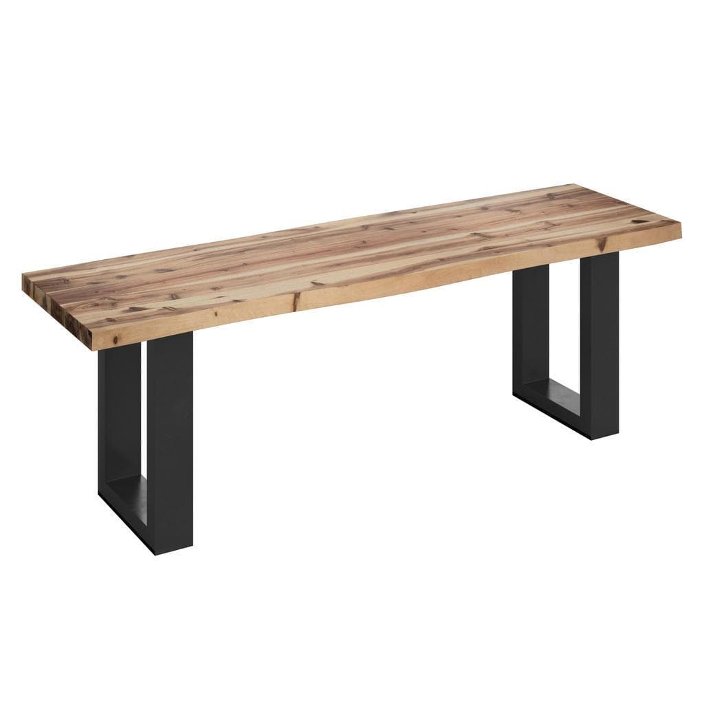 Ambia Garden Gartenbank Schwarz Akazie massiv 2-Sitzer