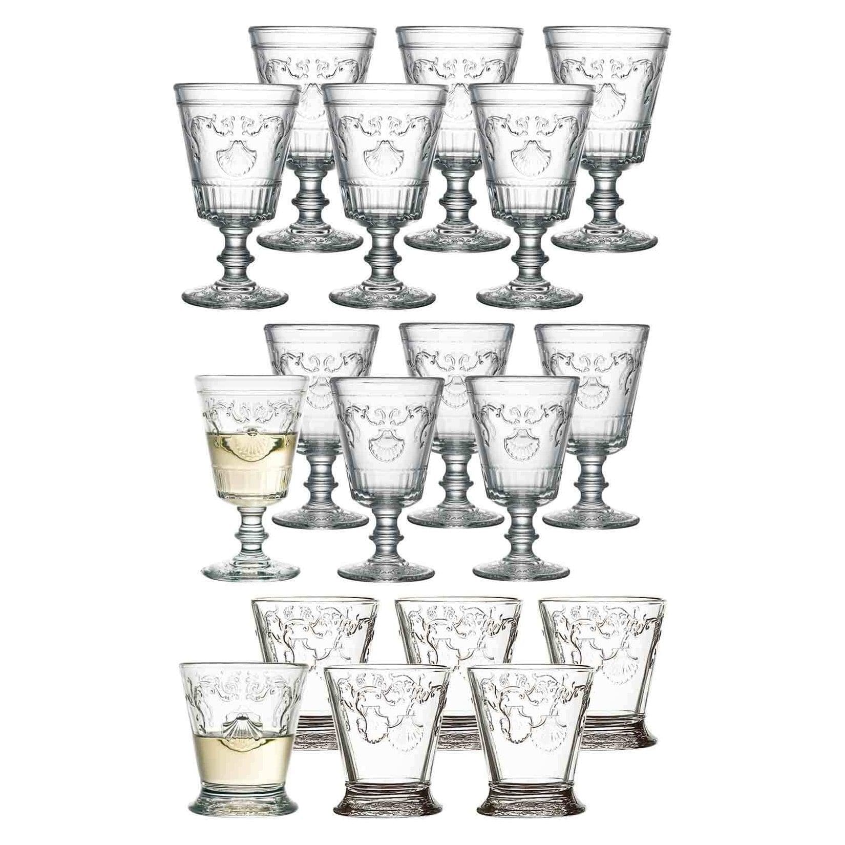 La Rochére Versailles Wein- und Wassergläserset 18-tlg. Transparent
