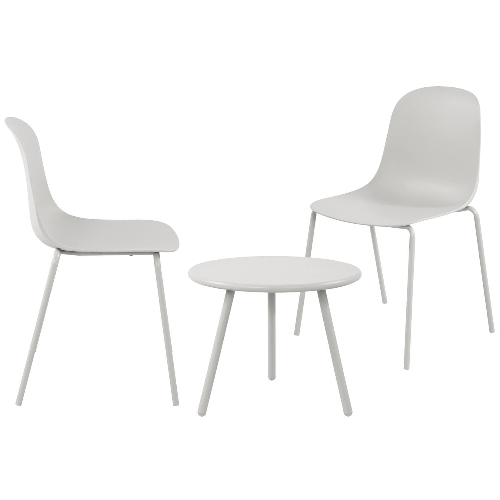 CLP 2er Sitzgruppe Mindin Garten-Set 2x Stuhl stapelbar und 1x Tisch