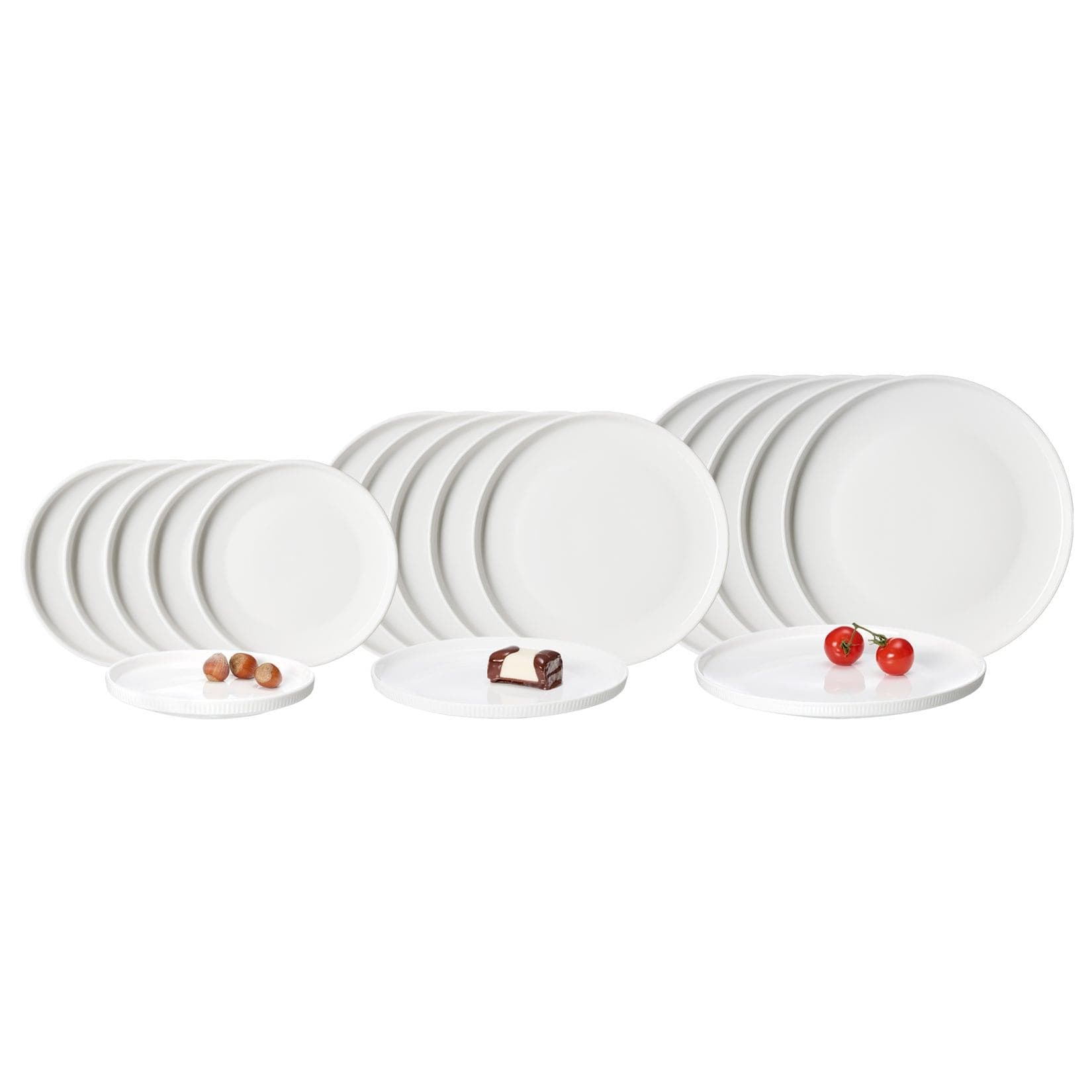 Ritzenhoff & Breker Teller-Set Kelly 18-teilig Weiß Modern