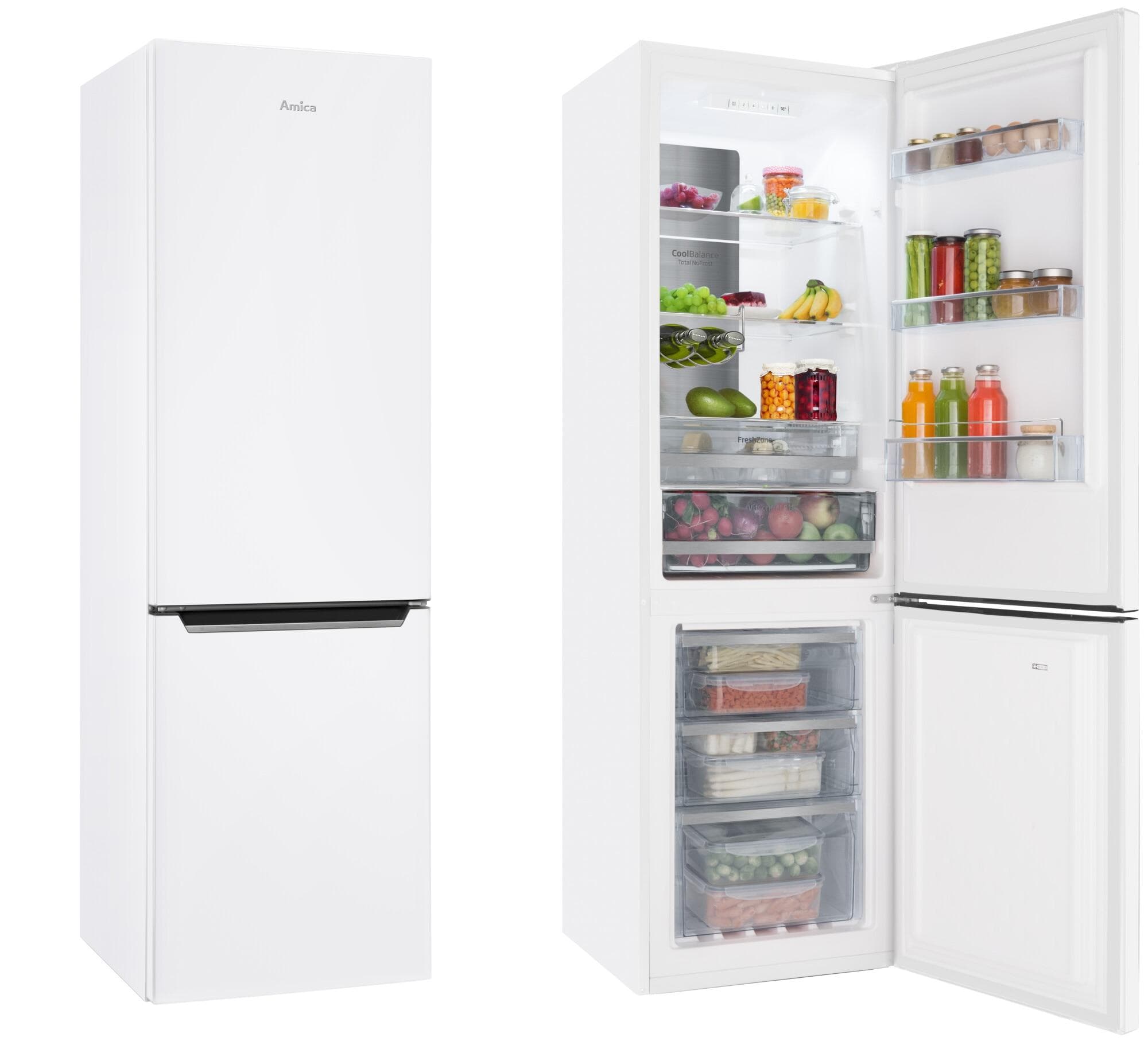 Amica Kühl-/Gefrierkombination KGCN 388 145 W Superkühlfunktion