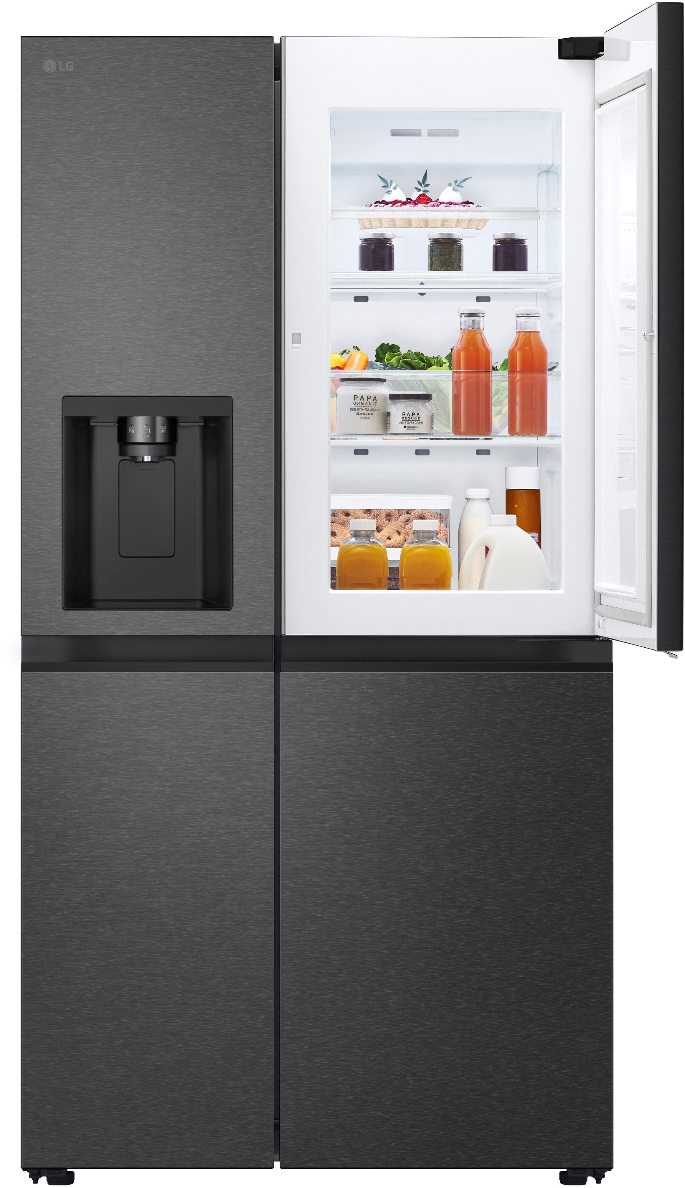 LG Side-by-Side Kühlschrank GSJC41EPPE Essence Matte Black Total No-Frost