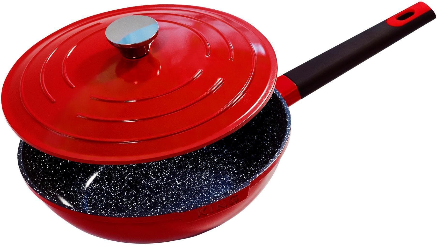 Wok KING Shine Red 28 cm Induktion