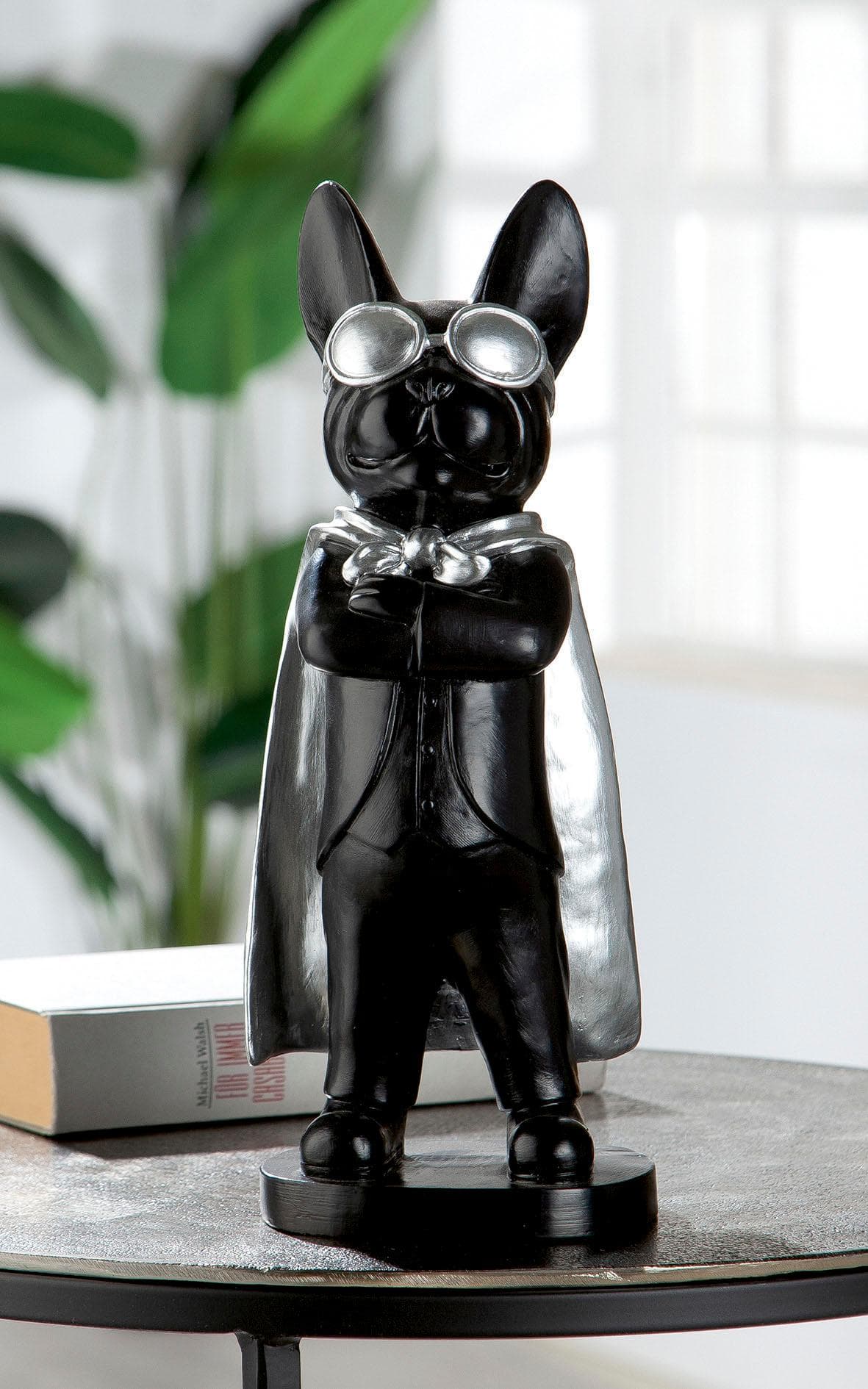 CASABLANCA BY GILDE Hund Hero Dog stehend Schwarz Kunstharz