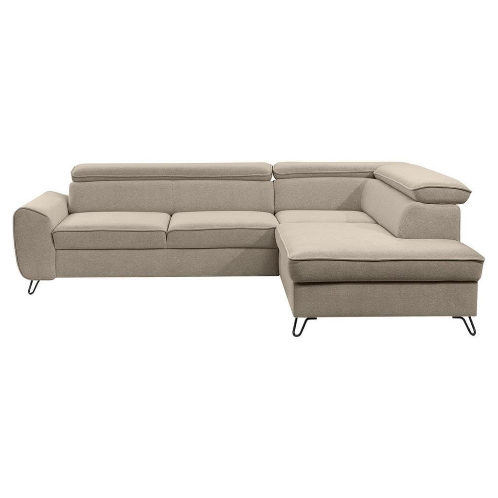 Stylife Ecksofa Beige 4-Sitzer mit Ottomane