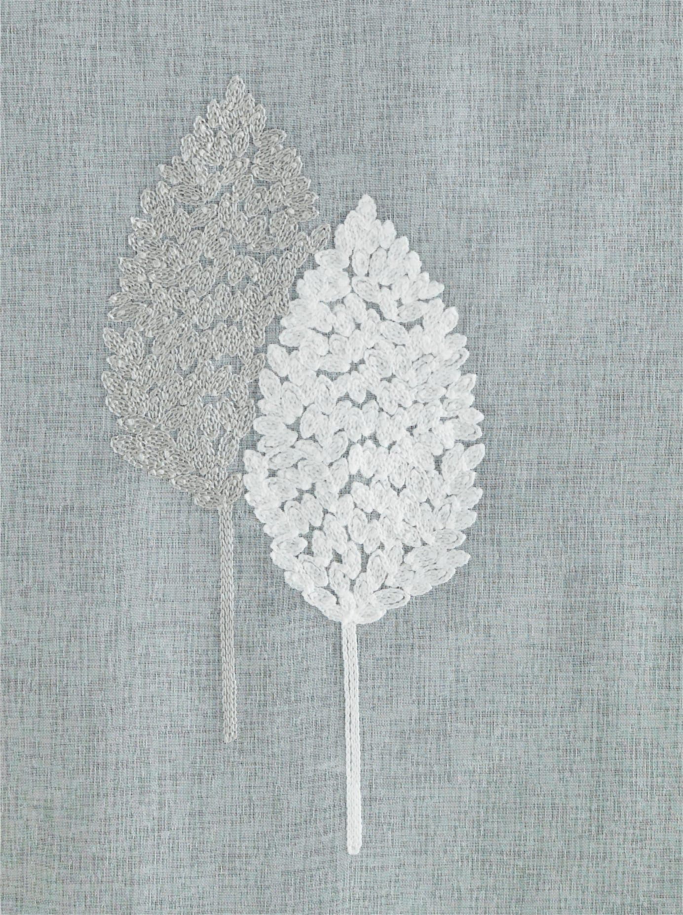 Gardine HEINE HOME Grau 3D-Stickerei 140x225cm