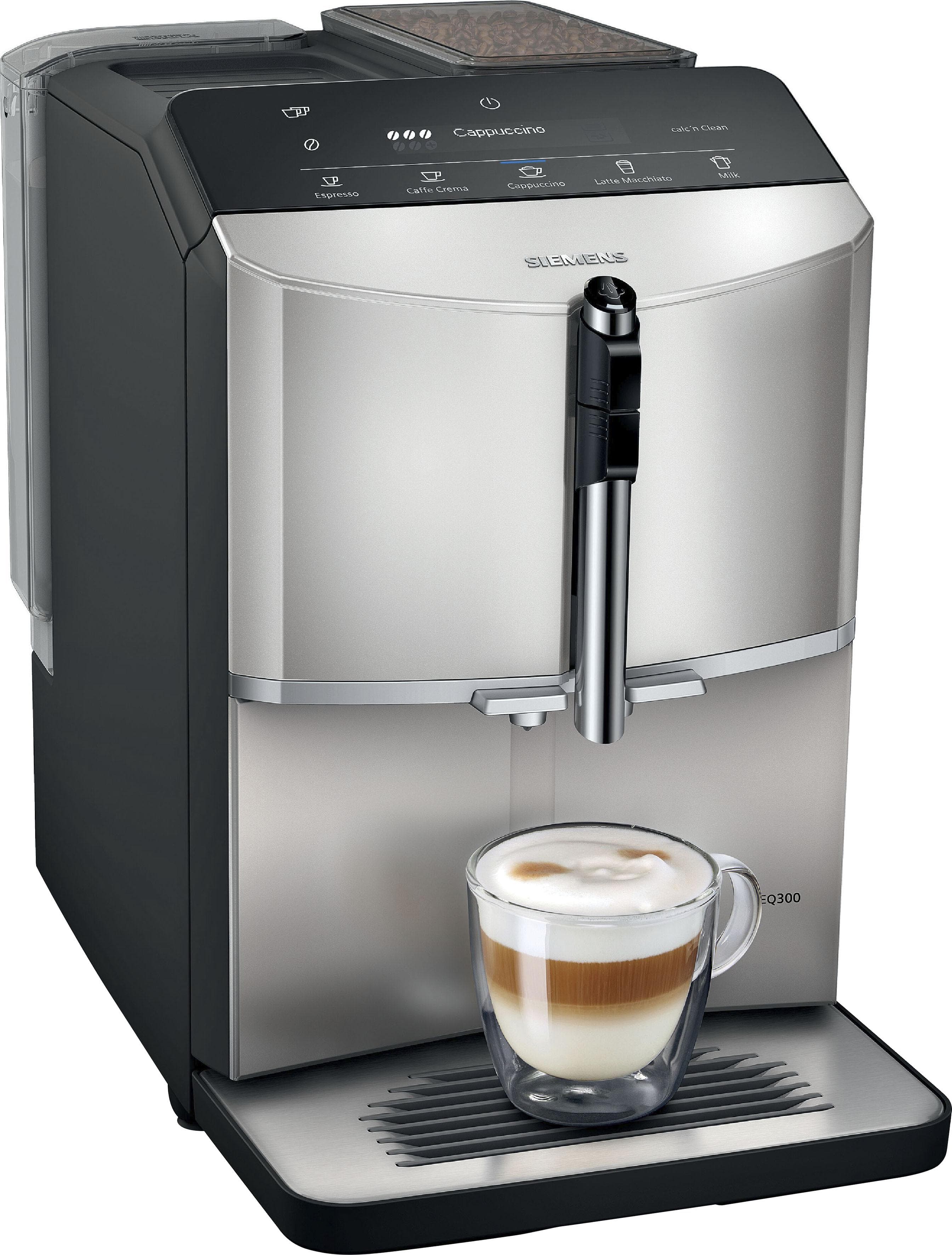 Siemens EQ300 Kaffeevollautomat Inox Silver Metallic