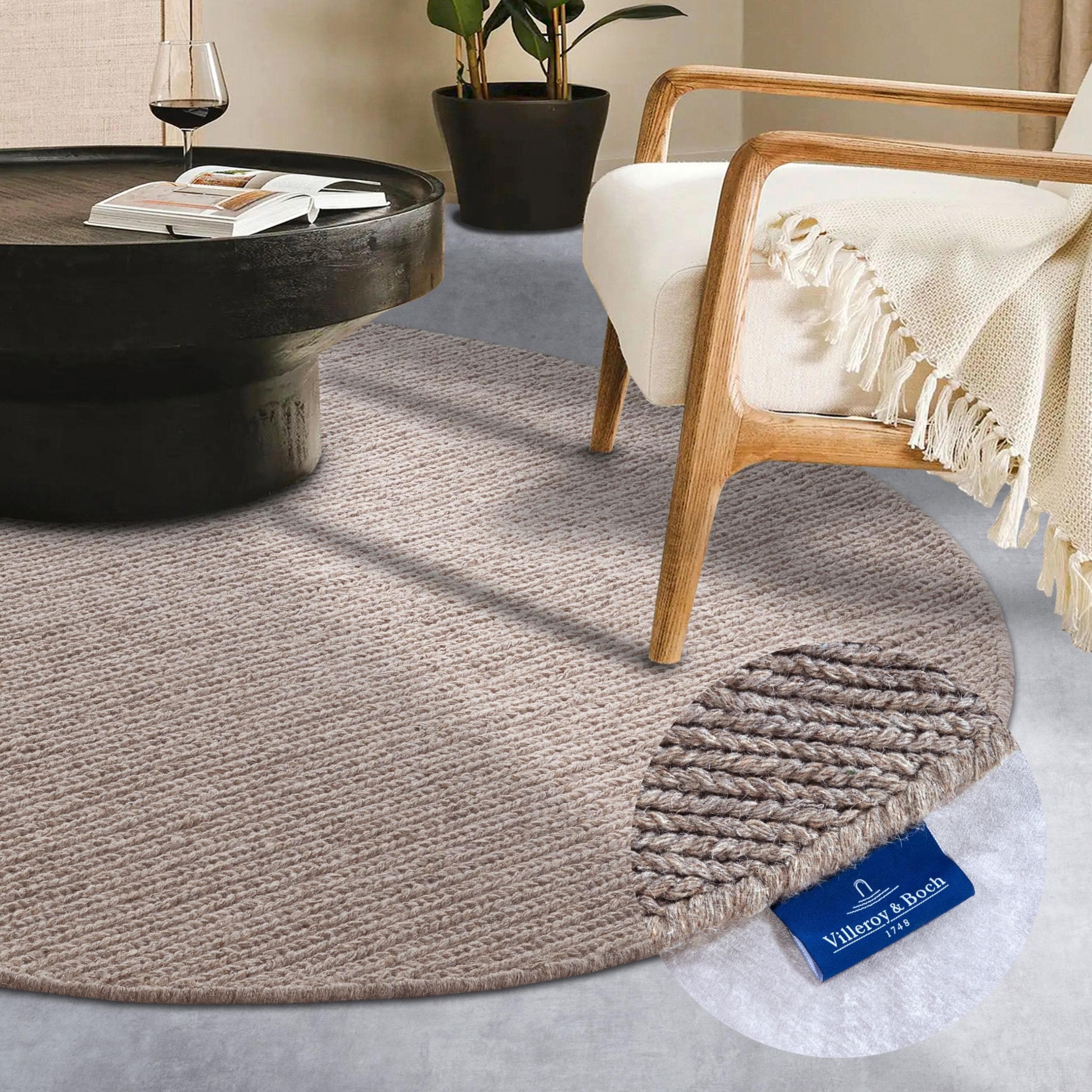 Villeroy & Boch Francois Wollteppich Beige Rund 200cm