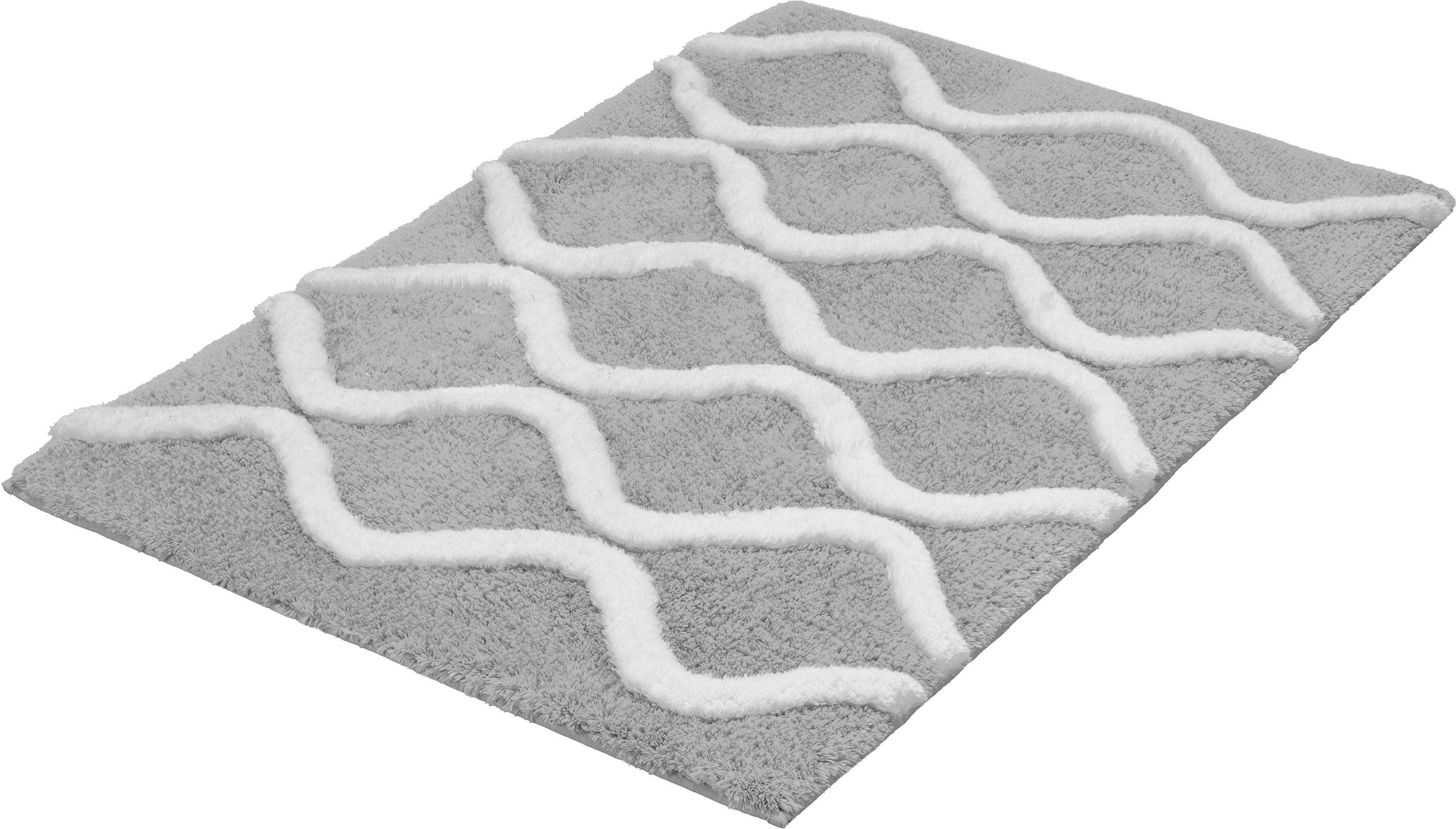 Kleine Wolke Badematte Piana Weiß 3D-Design Polyester