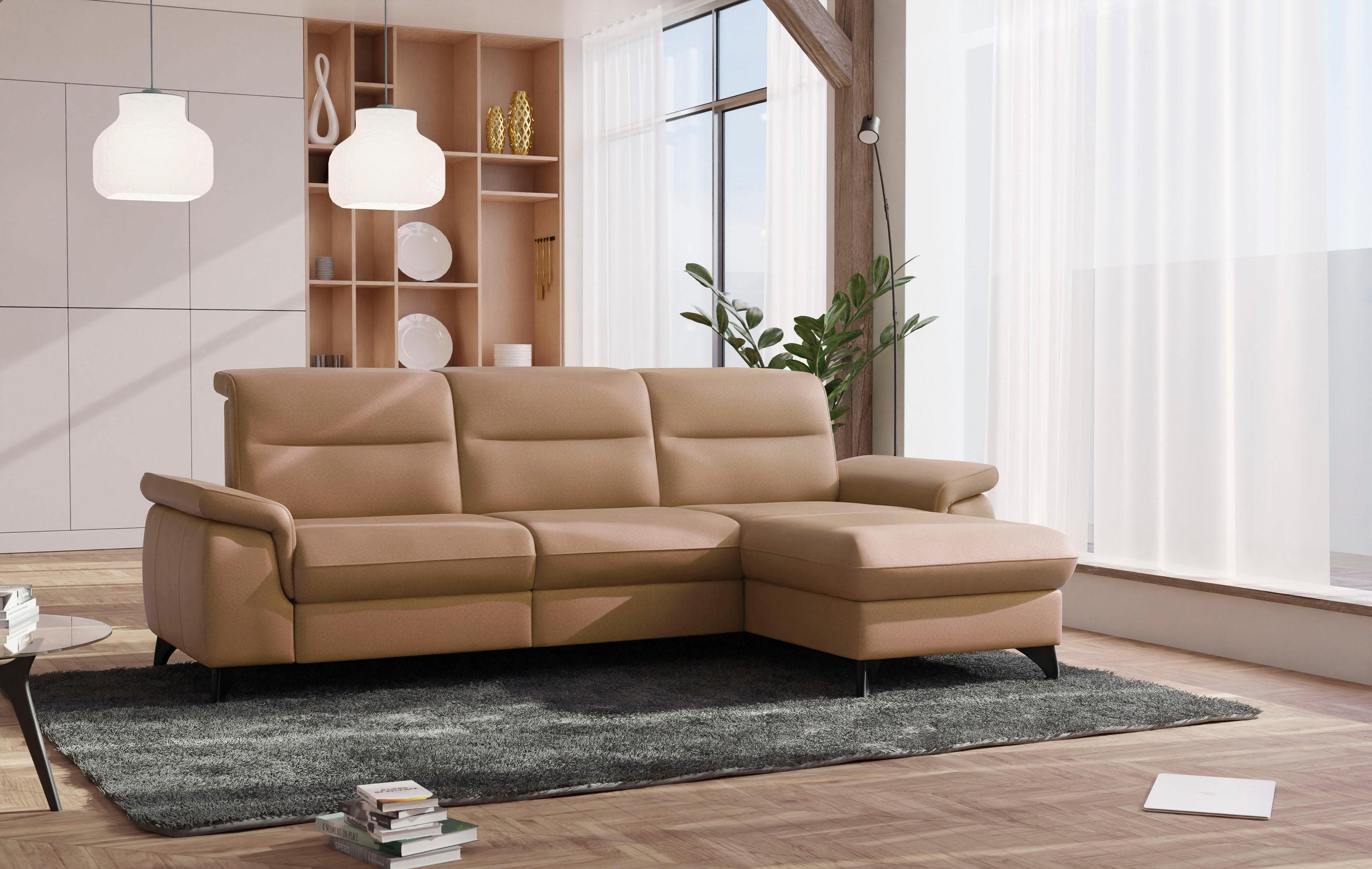 Ecksofa SIT & MORE Astoria L-Form mit Relaxfunktion Macchiato