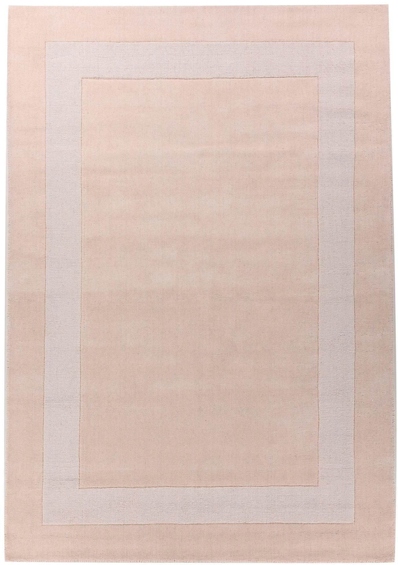 THEKO Wollteppich USEDOM 8301 Beige Handgetuftet Uni