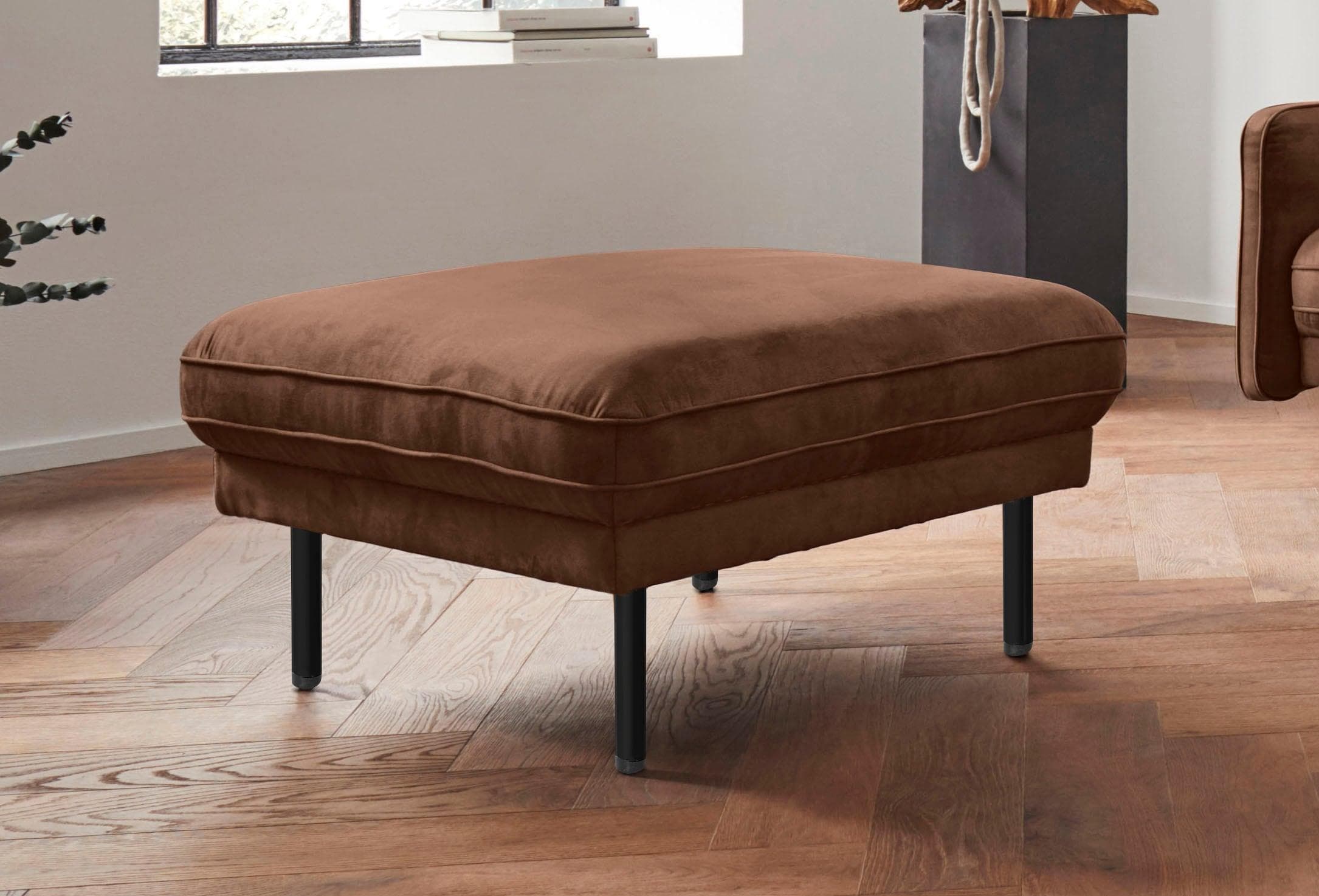 Hocker OTTO HOME Nordfyn Cognac Leder Optik