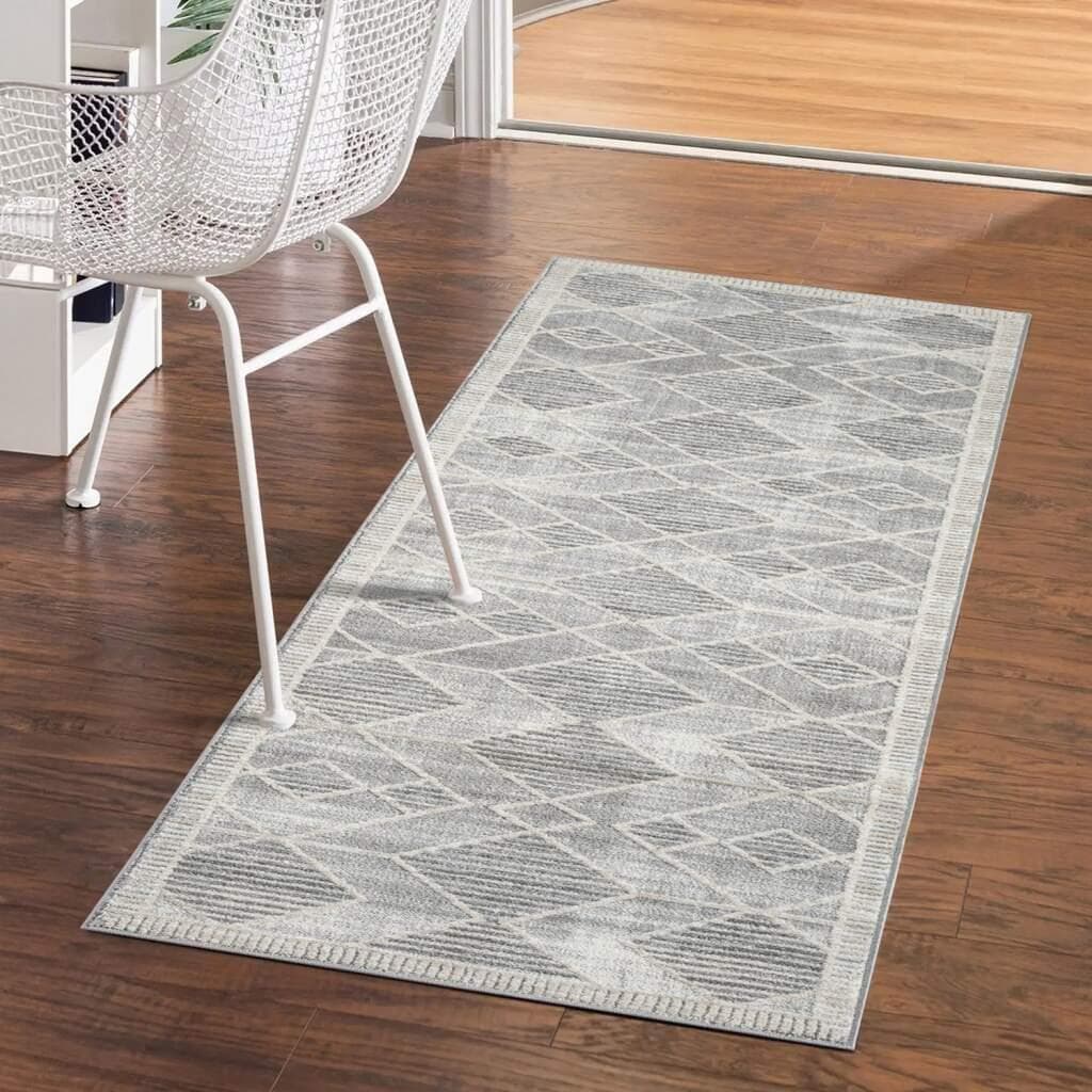Teppich CARPET CITY FLAIR178 Grau Kurzflor Skandi-Stil