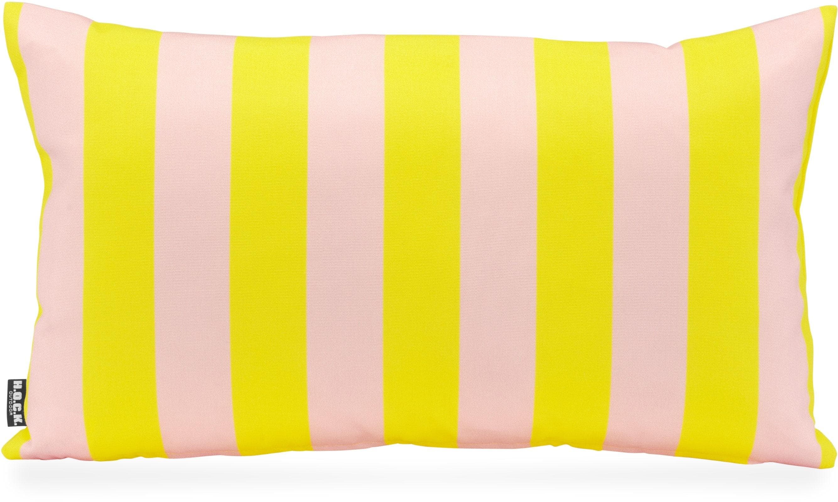 Dekokissen H.O.C.K. Gelb/Rosa Gestreift