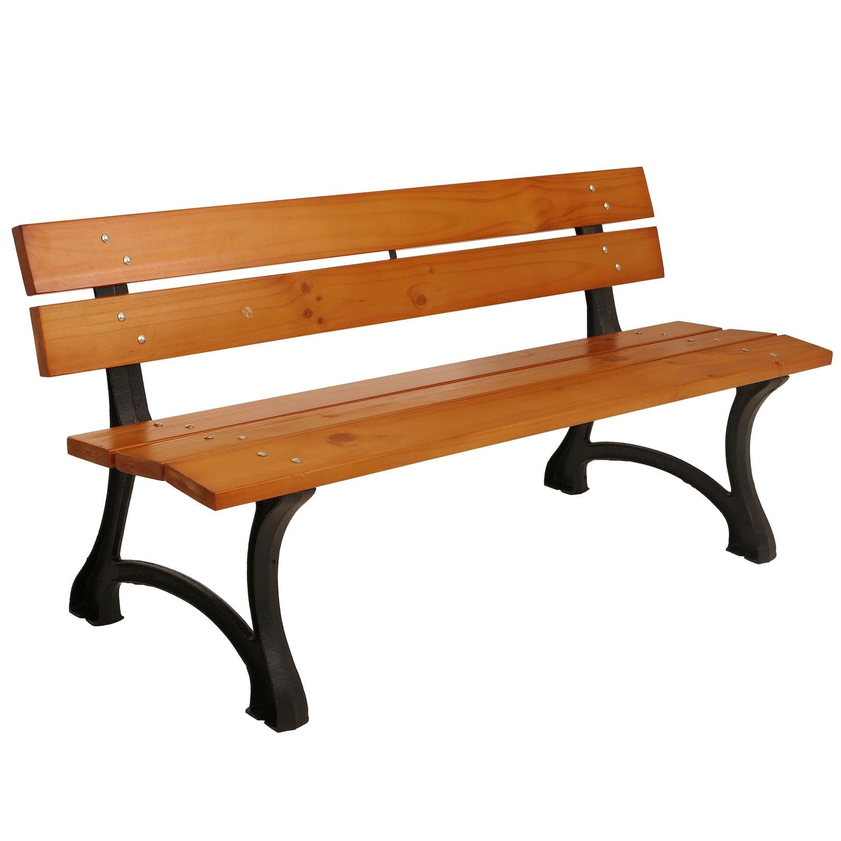 MCW Gartenbank 3-Sitzer Gusseisen Kiefer wetterfest