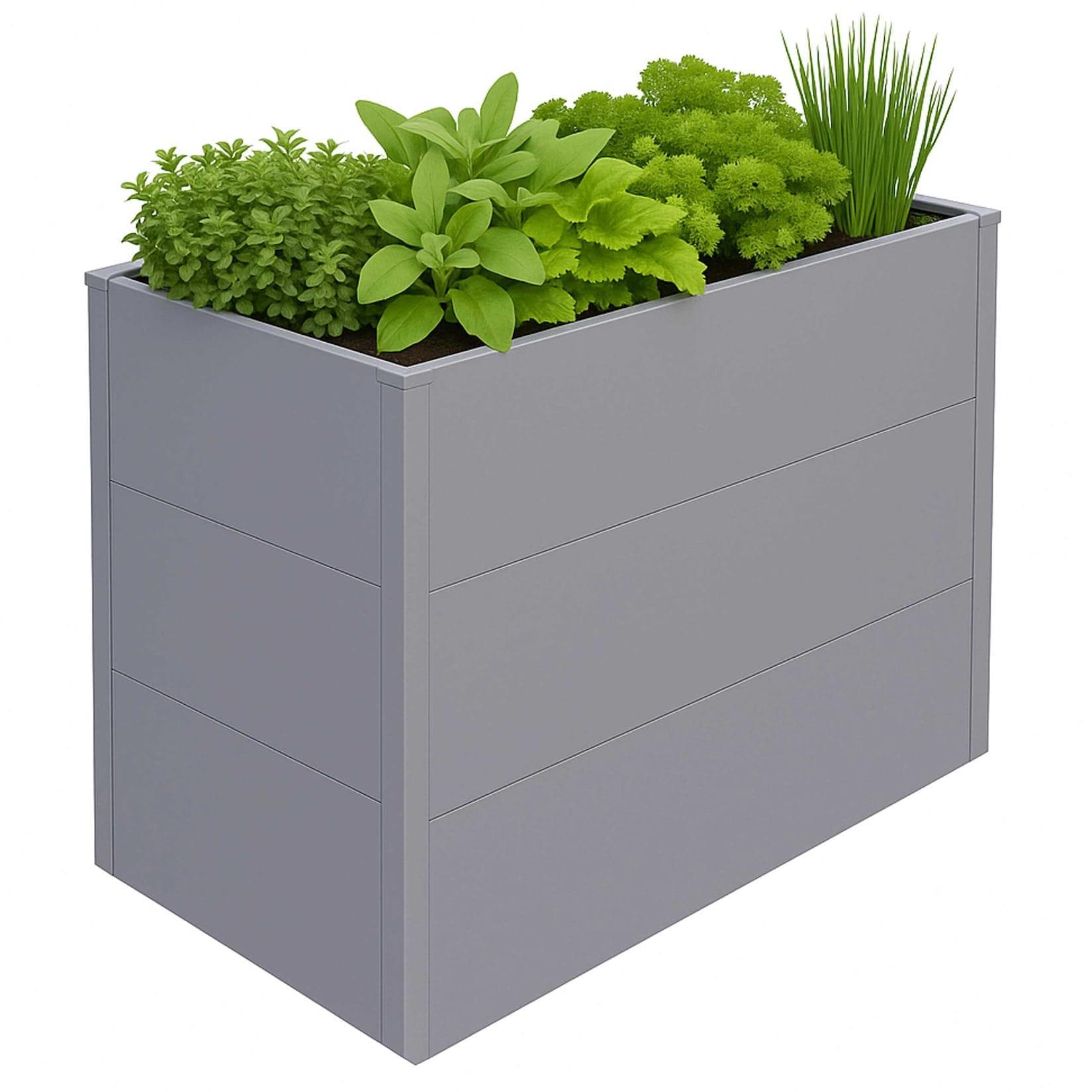 Hochbeet MCW-P64 Metallhochbeet Gemüse-/Pflanzbeet 77x100x50cm grau
