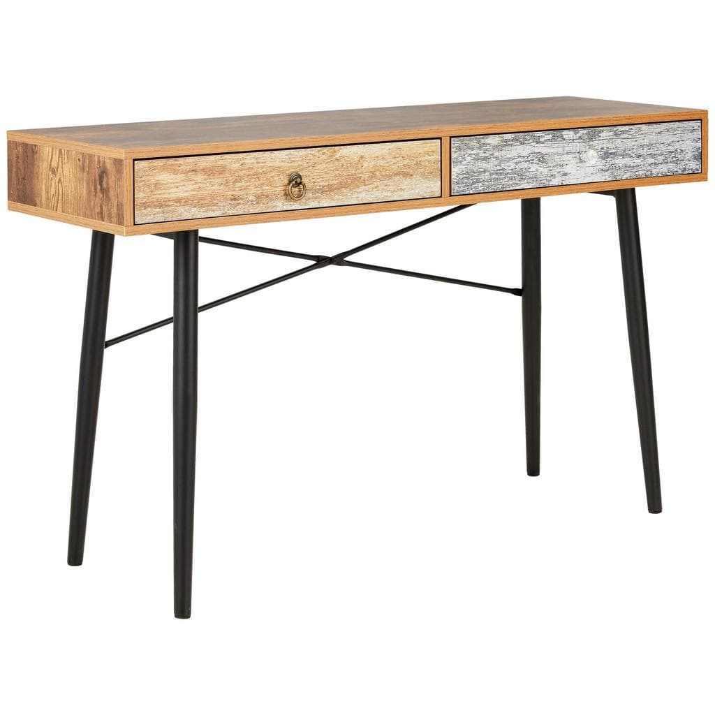 Carryhome Konsolentisch Vintage Metall Kunststoff 2 Schubladen
