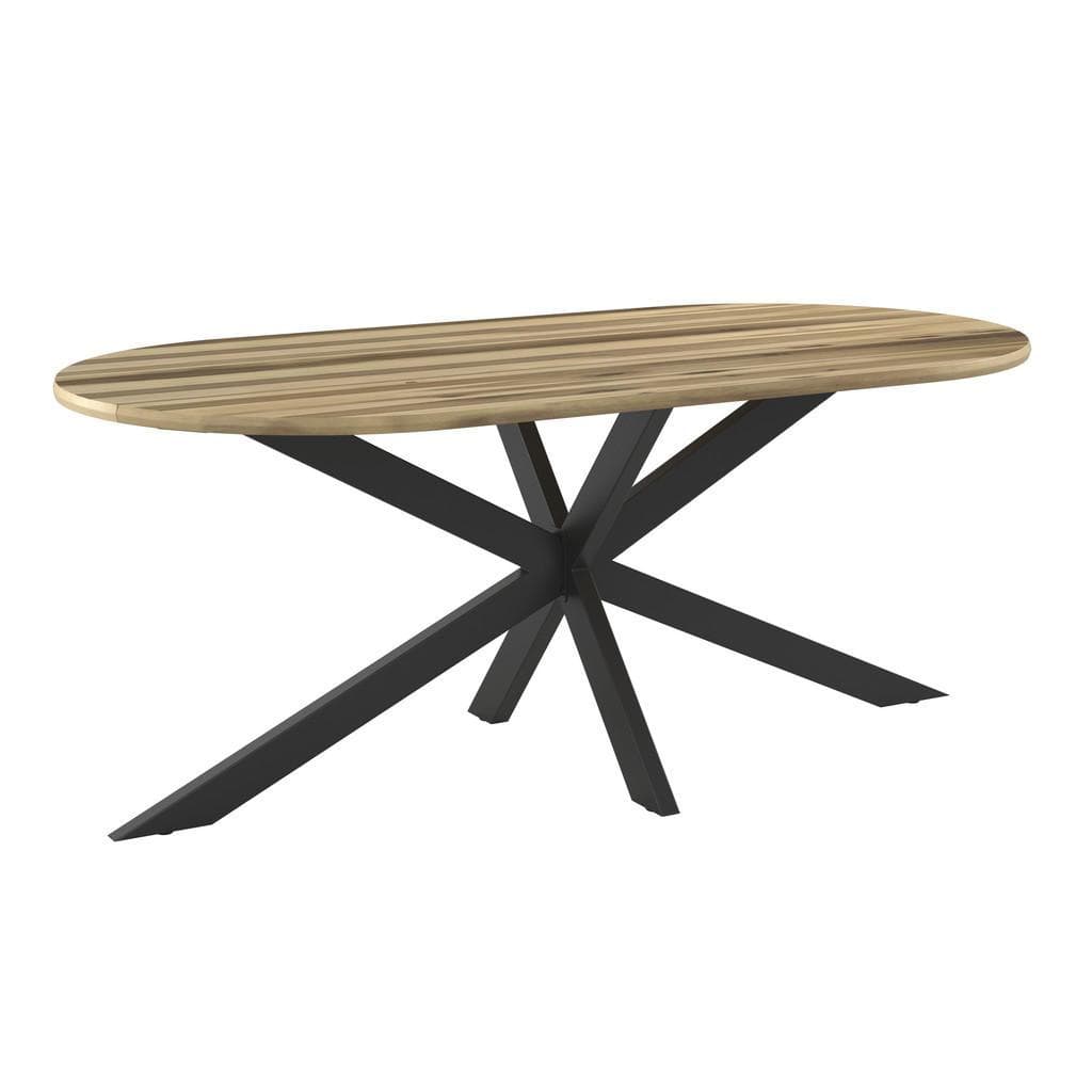 Ambia Garden Gartentisch Oval Akazie Metall