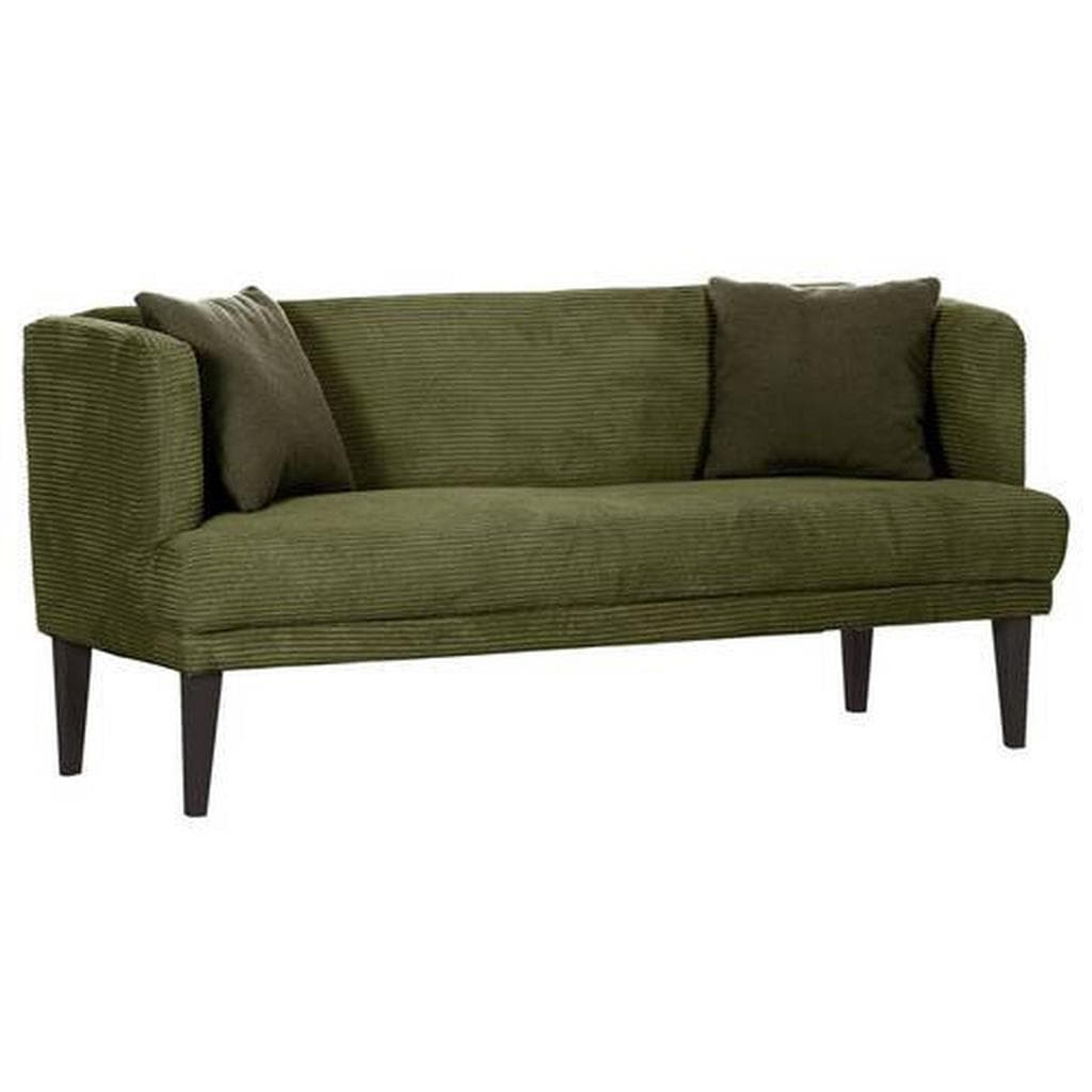 Landscape Sitzbank Schwarz Dunkelgrün Textil massiv 2-Sitzer