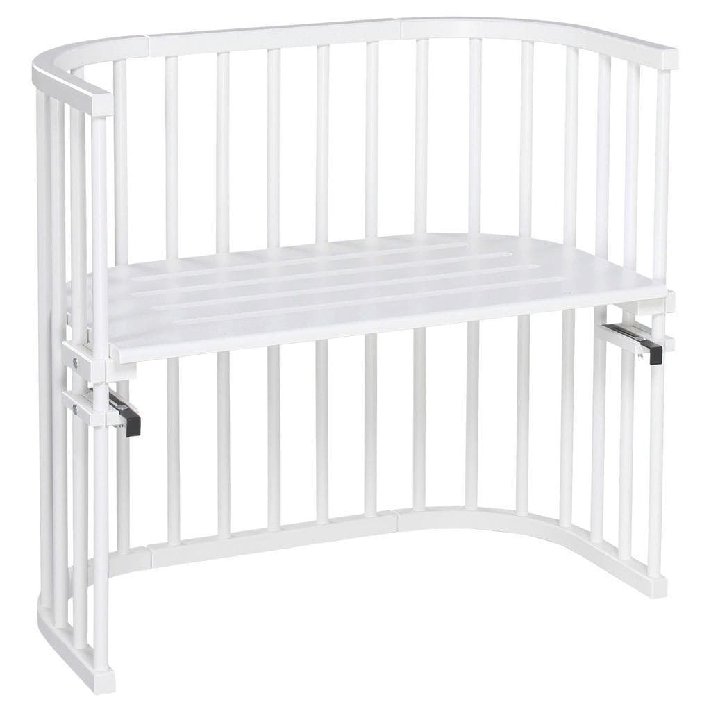 Beistellbett aus Buchenholz, weiß