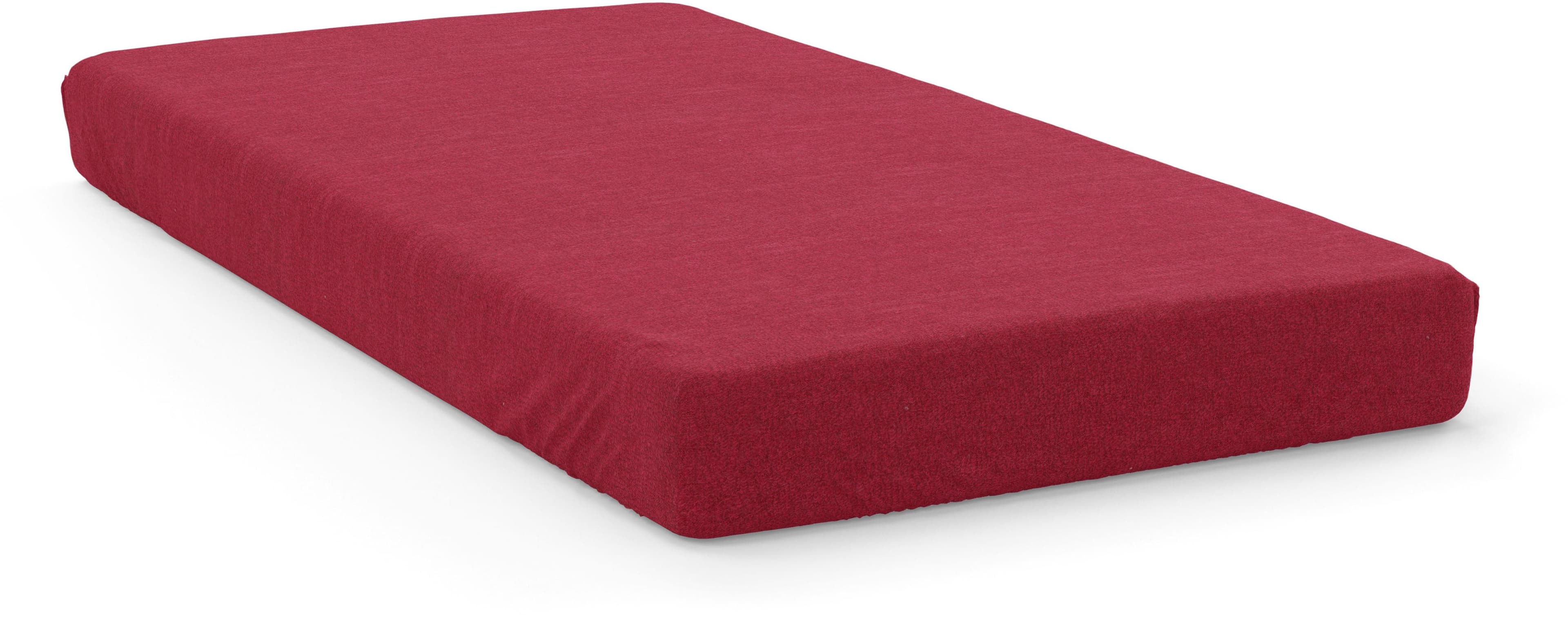 SETEX Spannbettlaken Frottee Rubinrot 180x200 cm