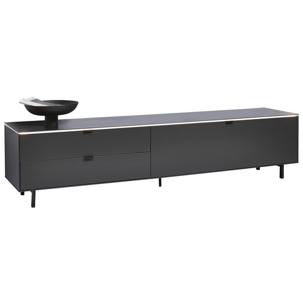 Dieter Knoll Lowboard Riani Anthrazit Metall mit Beleuchtung