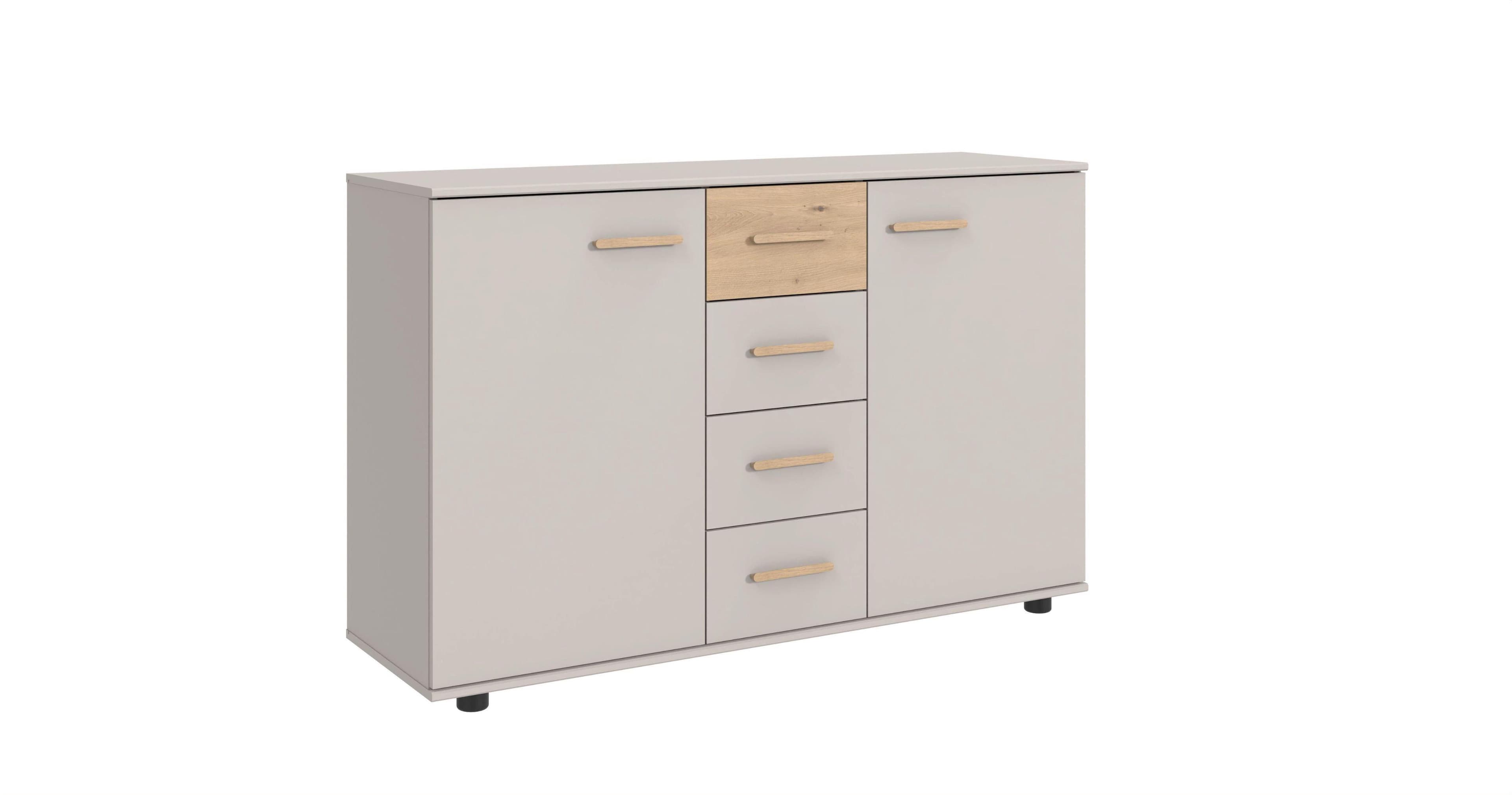 Kommode Lumio Kaschmir/Eiche Artisan Braun Holz