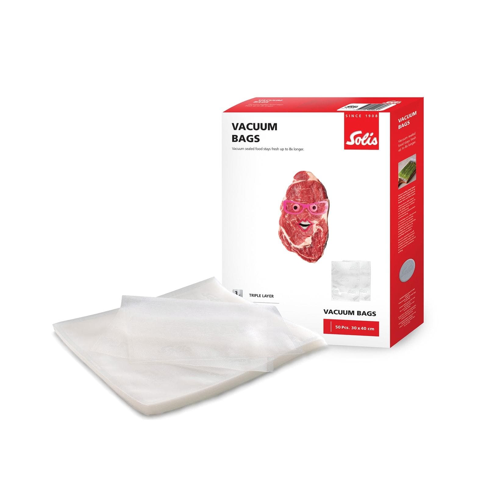 Solis Vakuumierbeutel 50 Stück BPA-frei 30x40 cm