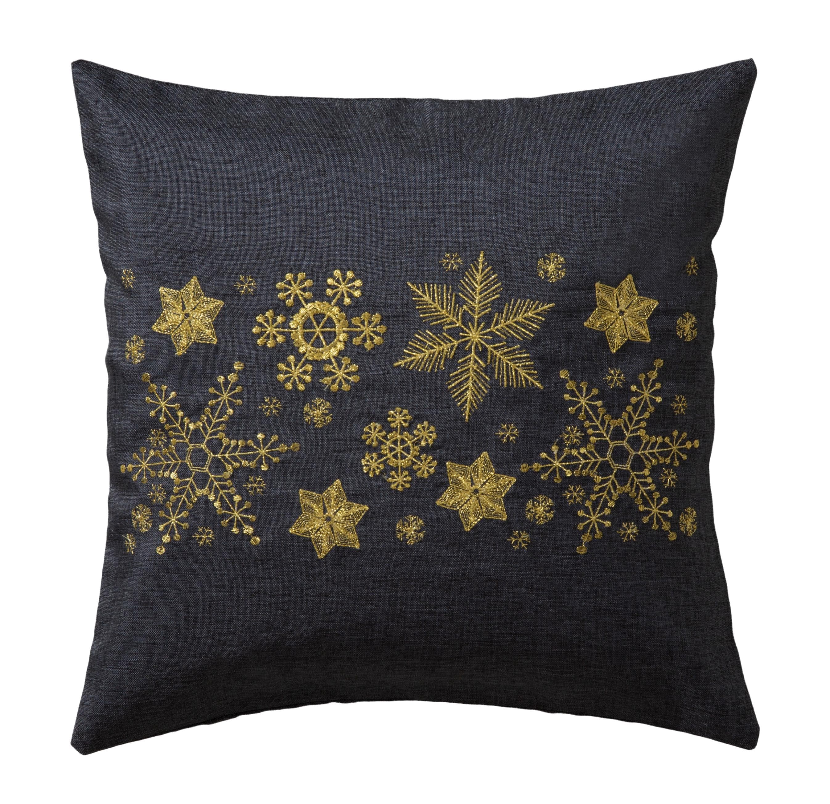 Kissenbezug DREAMS Schneeflocke Weihnachtsdeko 40x40 cm Polyester