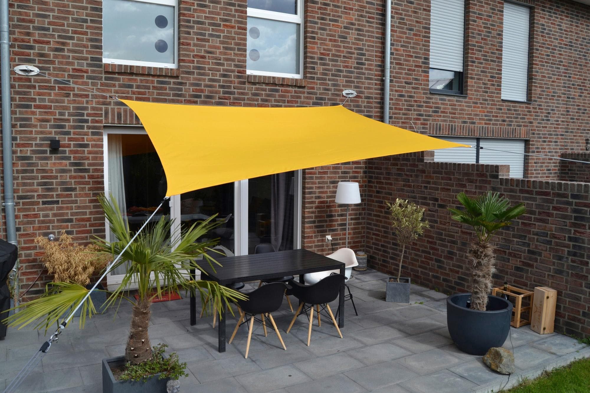 FLORACORD Sonnensegel Orange Viereckig Polyester