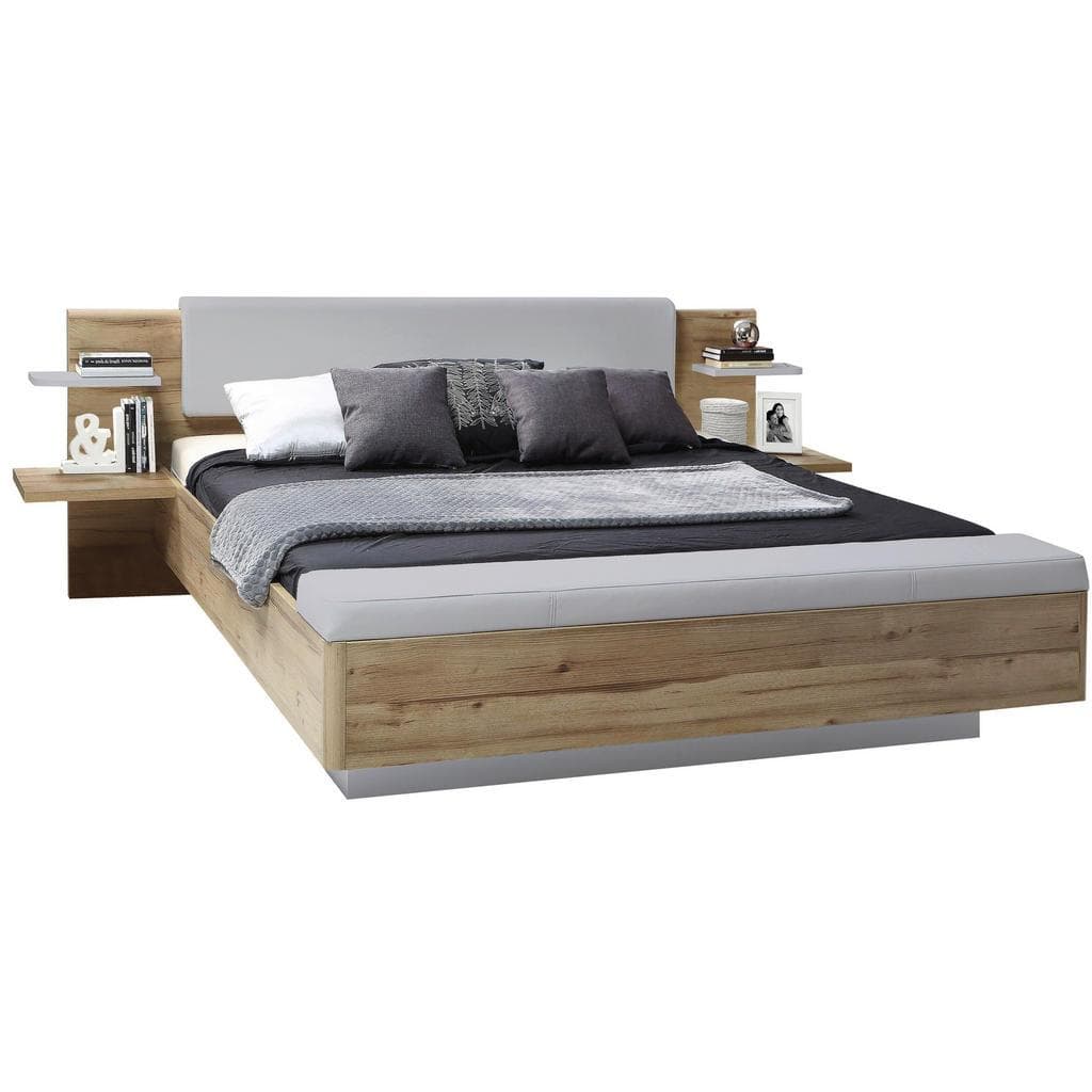 Ti'me Bettanlage Grau Eiche Artisan 180x200 cm