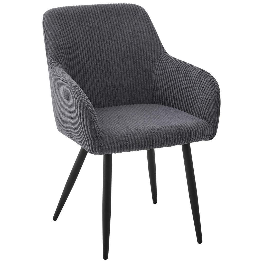 Ti'me Armlehnstuhl Grau Schwarz Metall Esszimmerstuhl