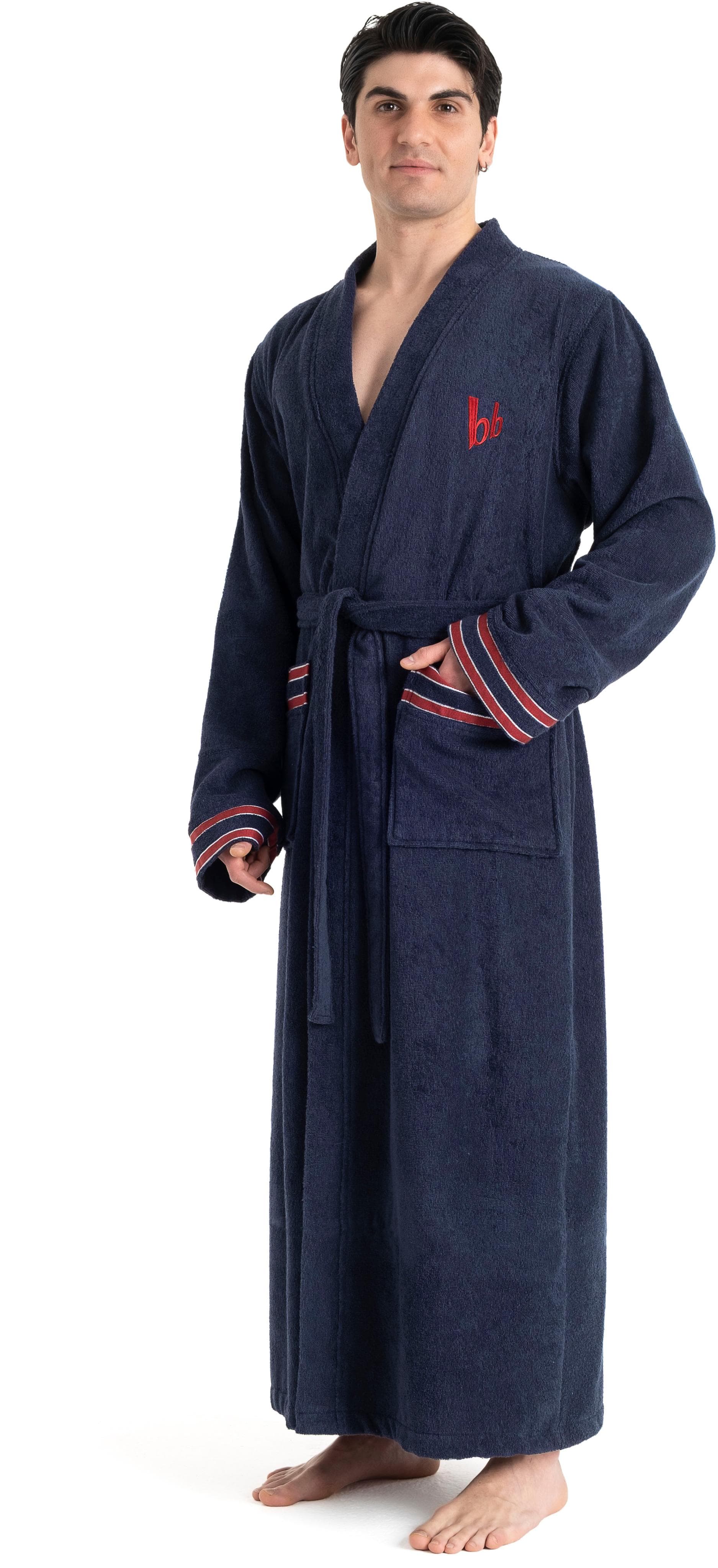 Bruno Banani Herrenbademantel Roy marine Walkfrottee