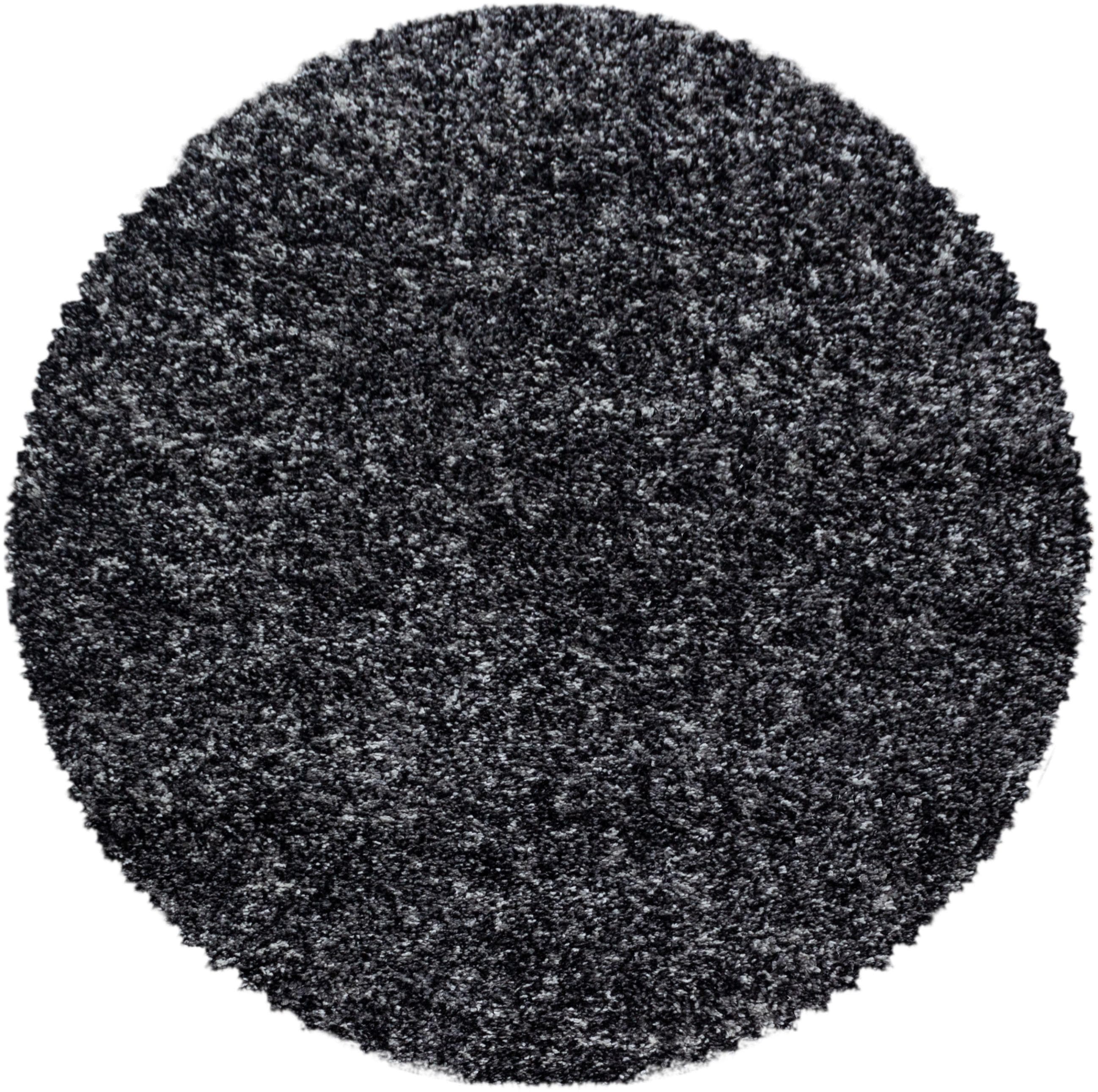 AYYILDIZ TEPPICHE Enjoy Shaggy Hochflor-Teppich Rund Anthrazit