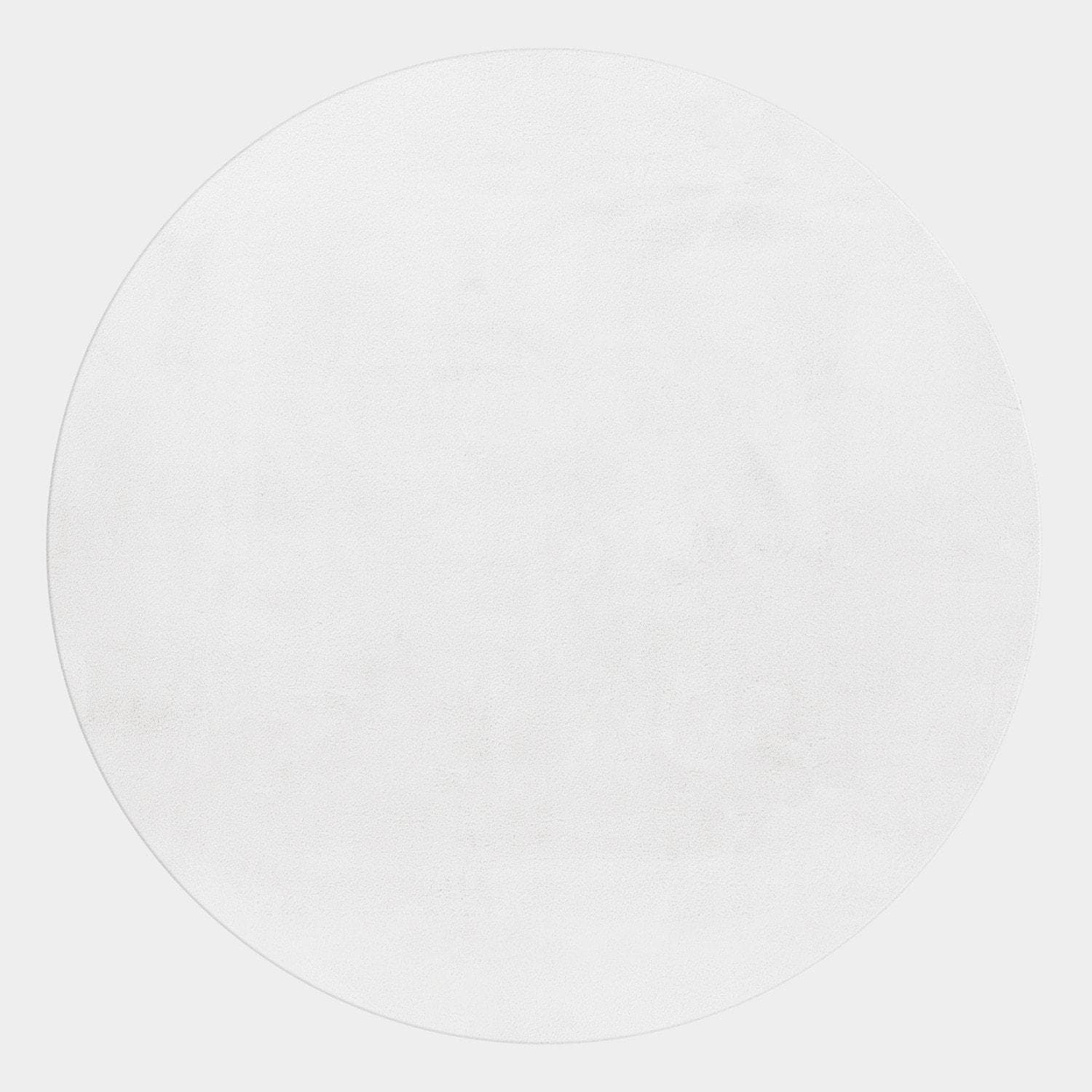 AYYILDIZ Teppiche POUFFY 5100 Hochflor-Teppich Rund Weiß