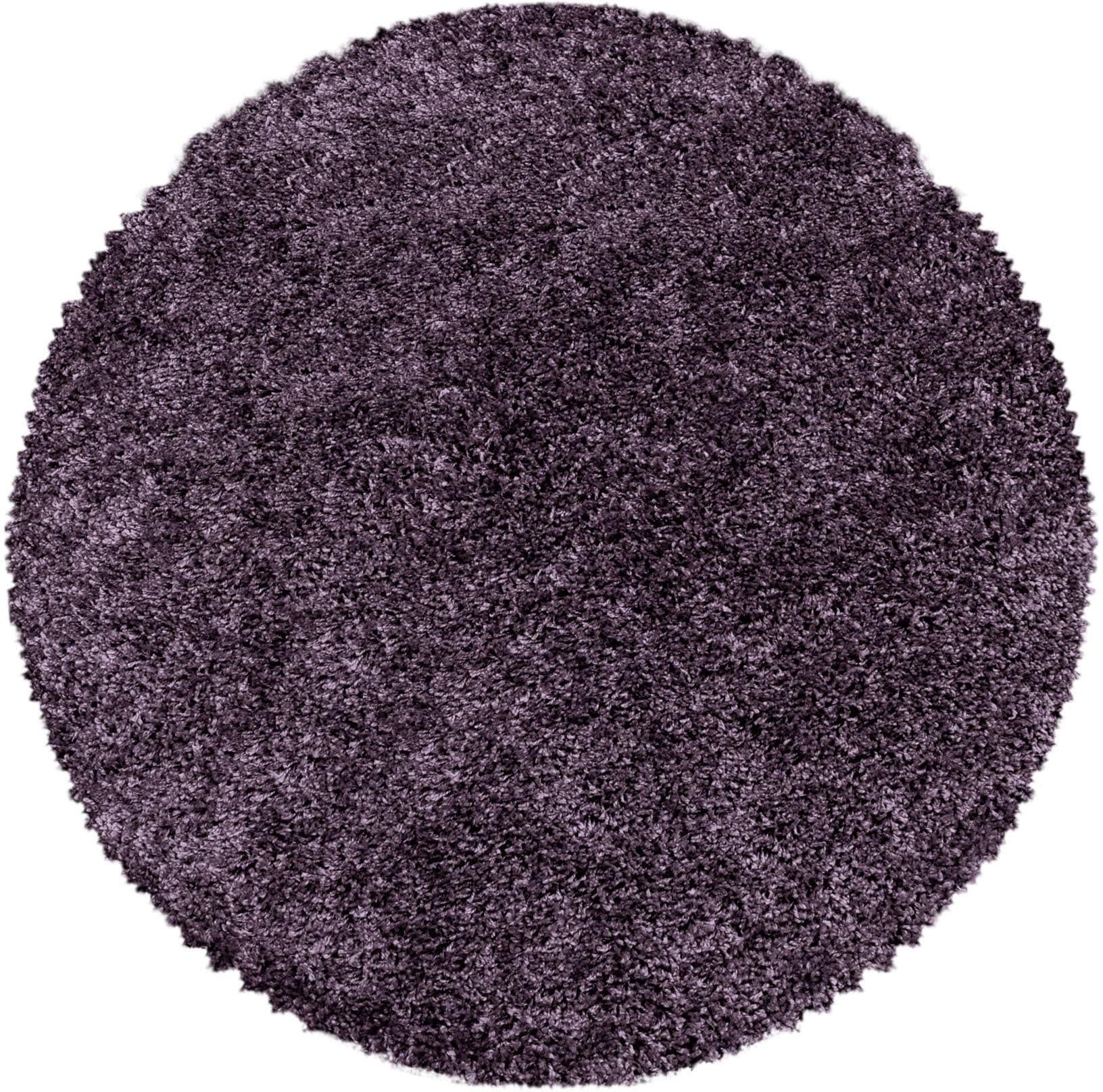 Ayyildiz Teppiche Sydney 3000 Hochflor-Teppich Violett Rund